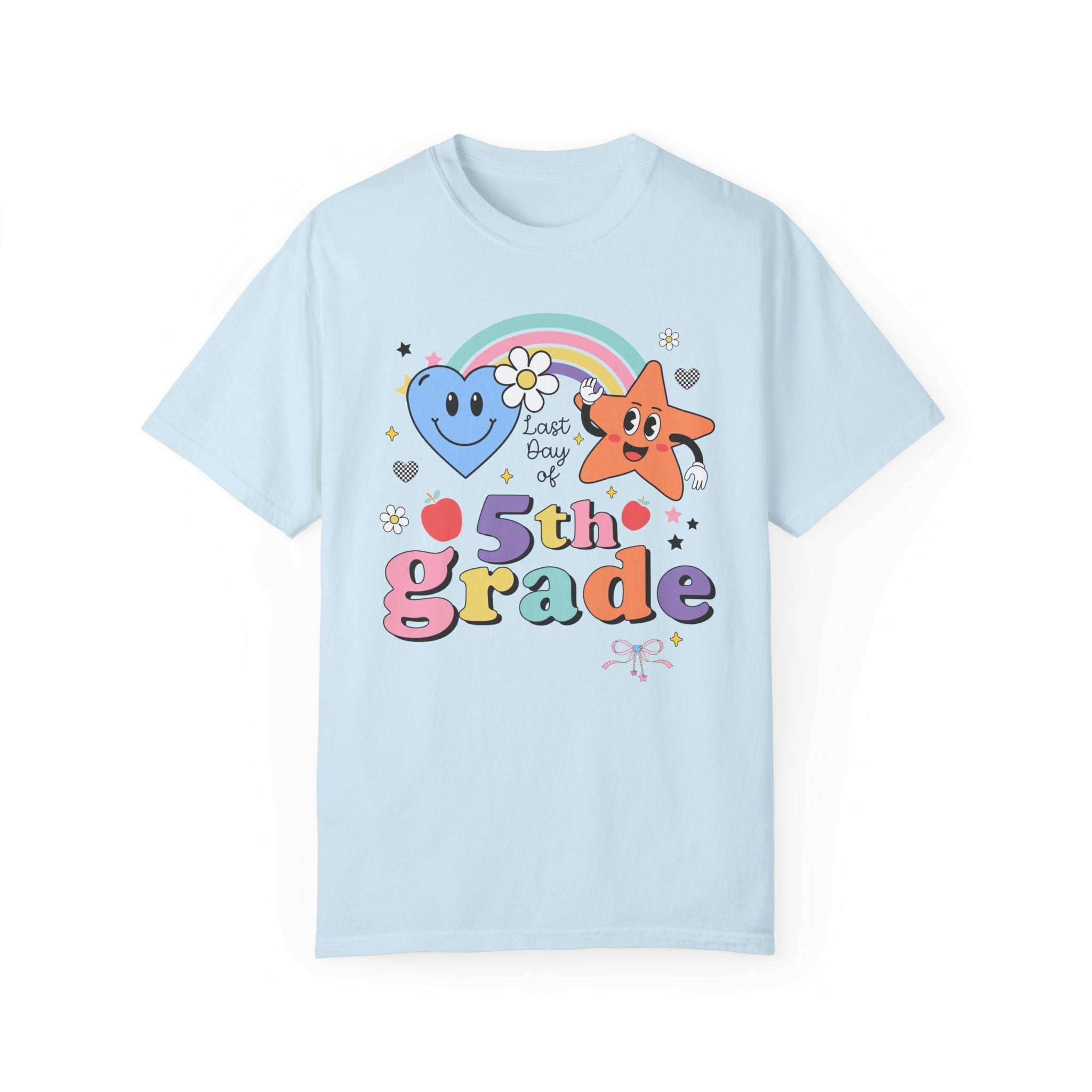 Last Day of Fifth Grade T-Shirt for Fifth Grade Teacher, Teaching Assistant Cute Retro Aesthetic End of School Year Matching Teacher Shirt - Opal and June