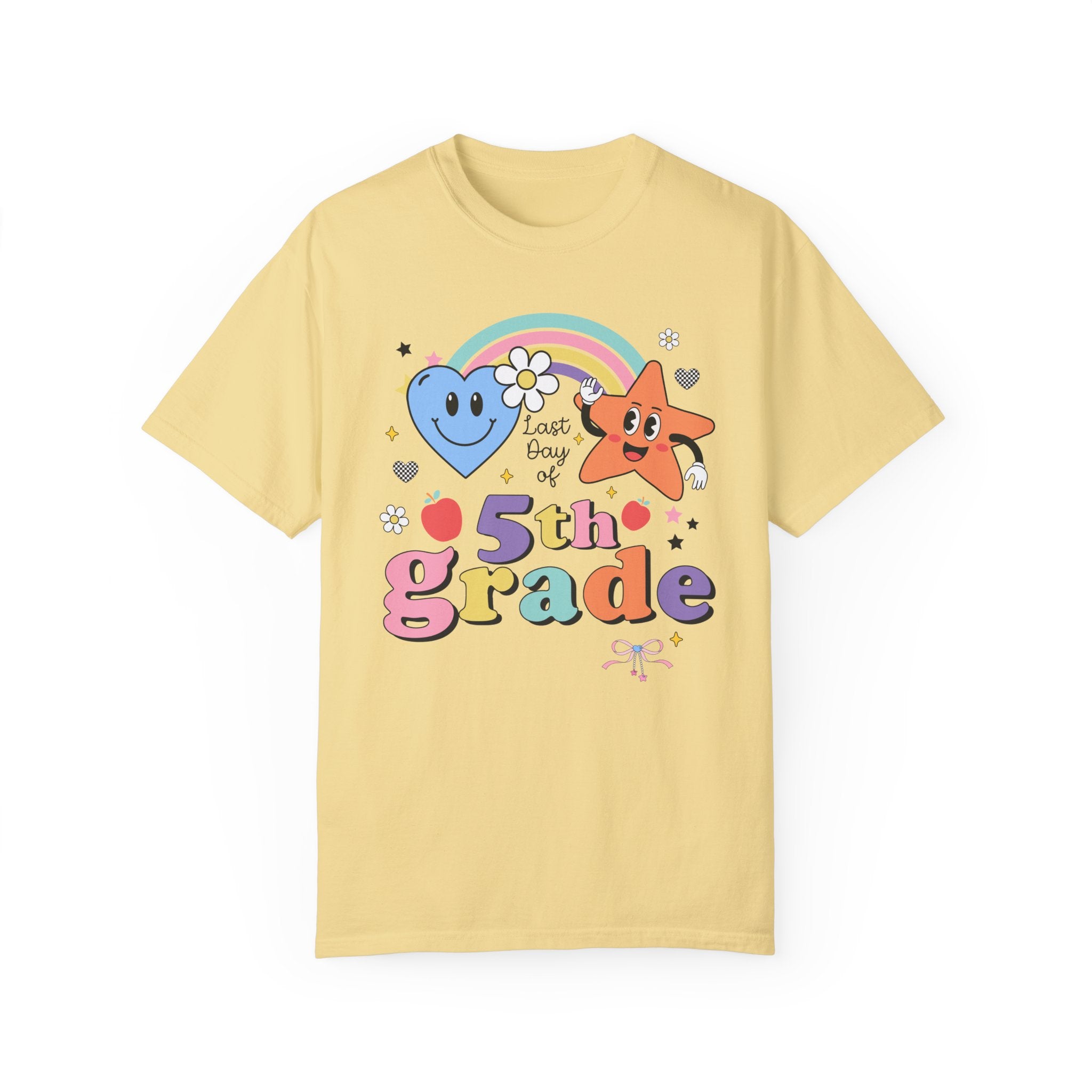 Last Day of Fifth Grade T-Shirt for Fifth Grade Teacher, Teaching Assistant Cute Retro Aesthetic End of School Year Matching Teacher Shirt - Opal and June