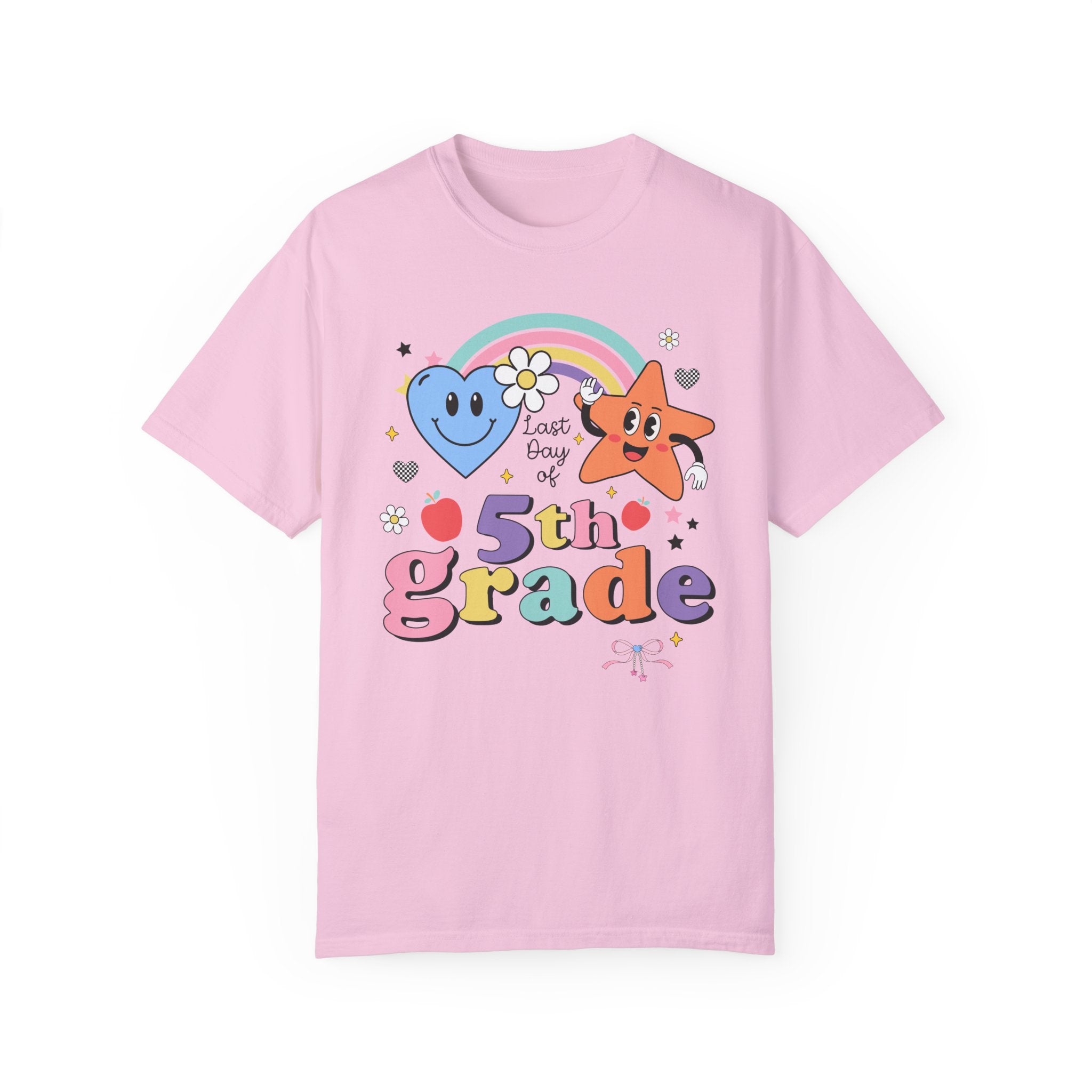 Last Day of Fifth Grade T-Shirt for Fifth Grade Teacher, Teaching Assistant Cute Retro Aesthetic End of School Year Matching Teacher Shirt - Opal and June