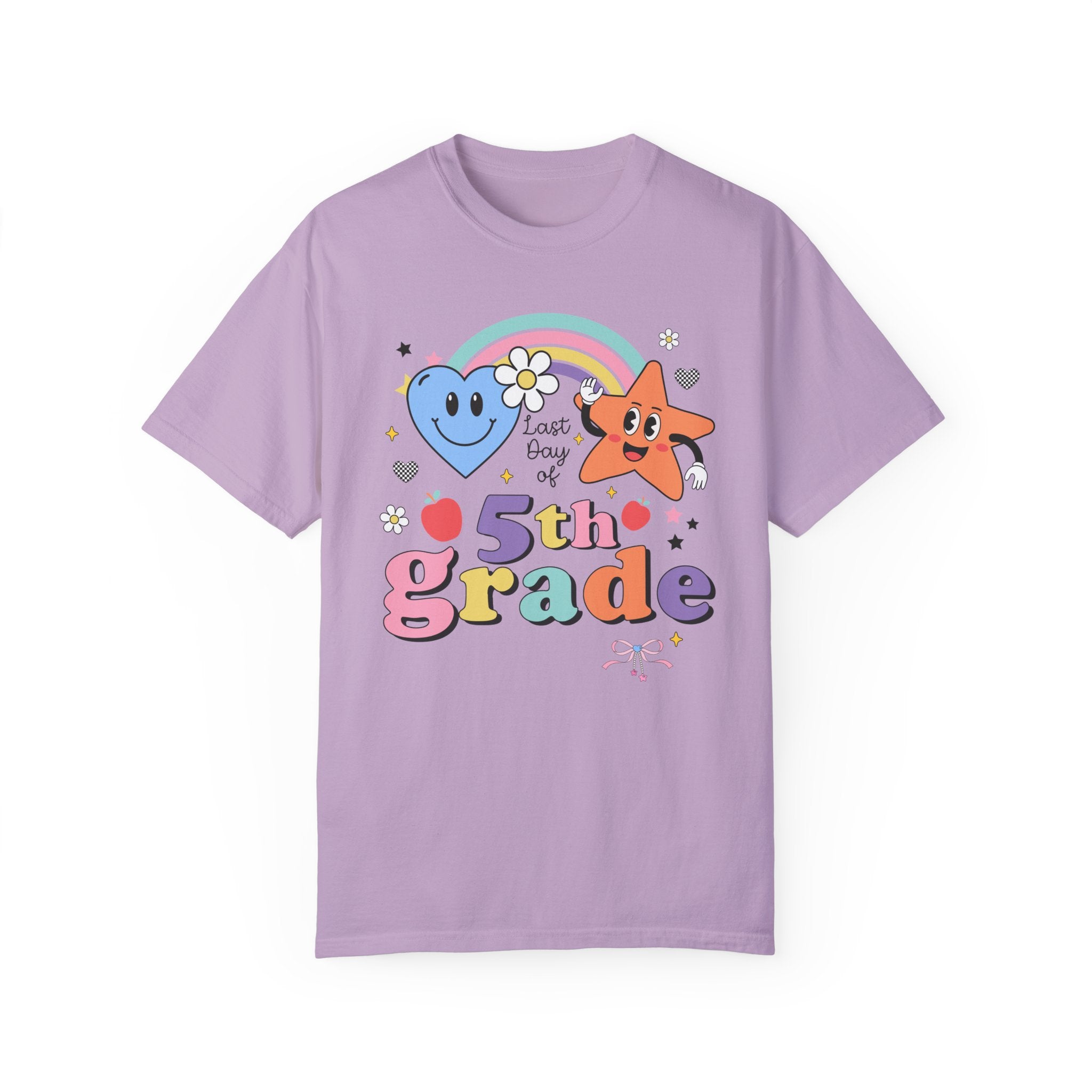Last Day of Fifth Grade T-Shirt for Fifth Grade Teacher, Teaching Assistant Cute Retro Aesthetic End of School Year Matching Teacher Shirt - Opal and June