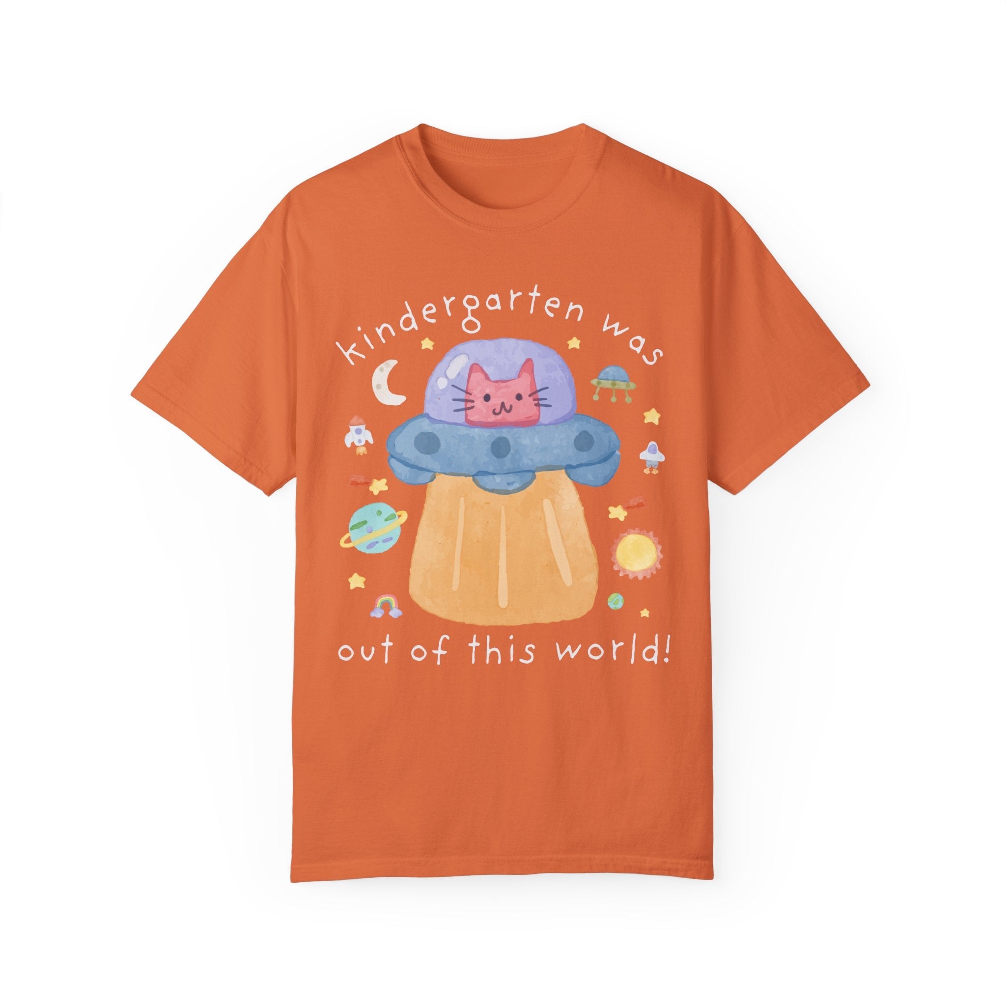 Last Day of School Cat Lover Tee Shirt: Funny Saying UFO Space Lover Shirt, End of School Year Matching Tee for Kindergarten Teacher or Crew - Opal and June