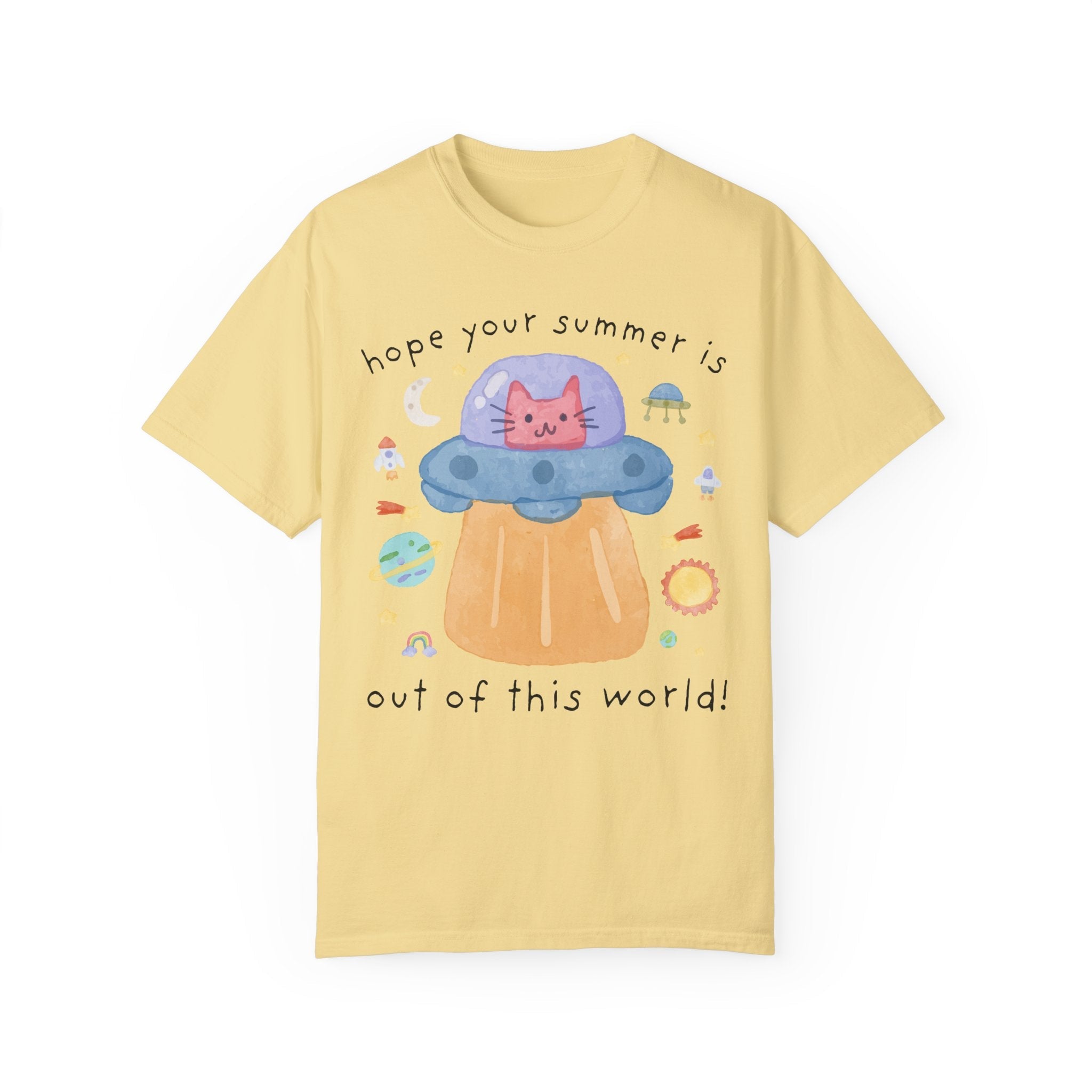 Last Day of School Cat Lover Tee Shirt: Funny Saying UFO Space Lover T-Shirt, End of School Year, Cute Hello Summer School Office Staff Tee - Opal and June