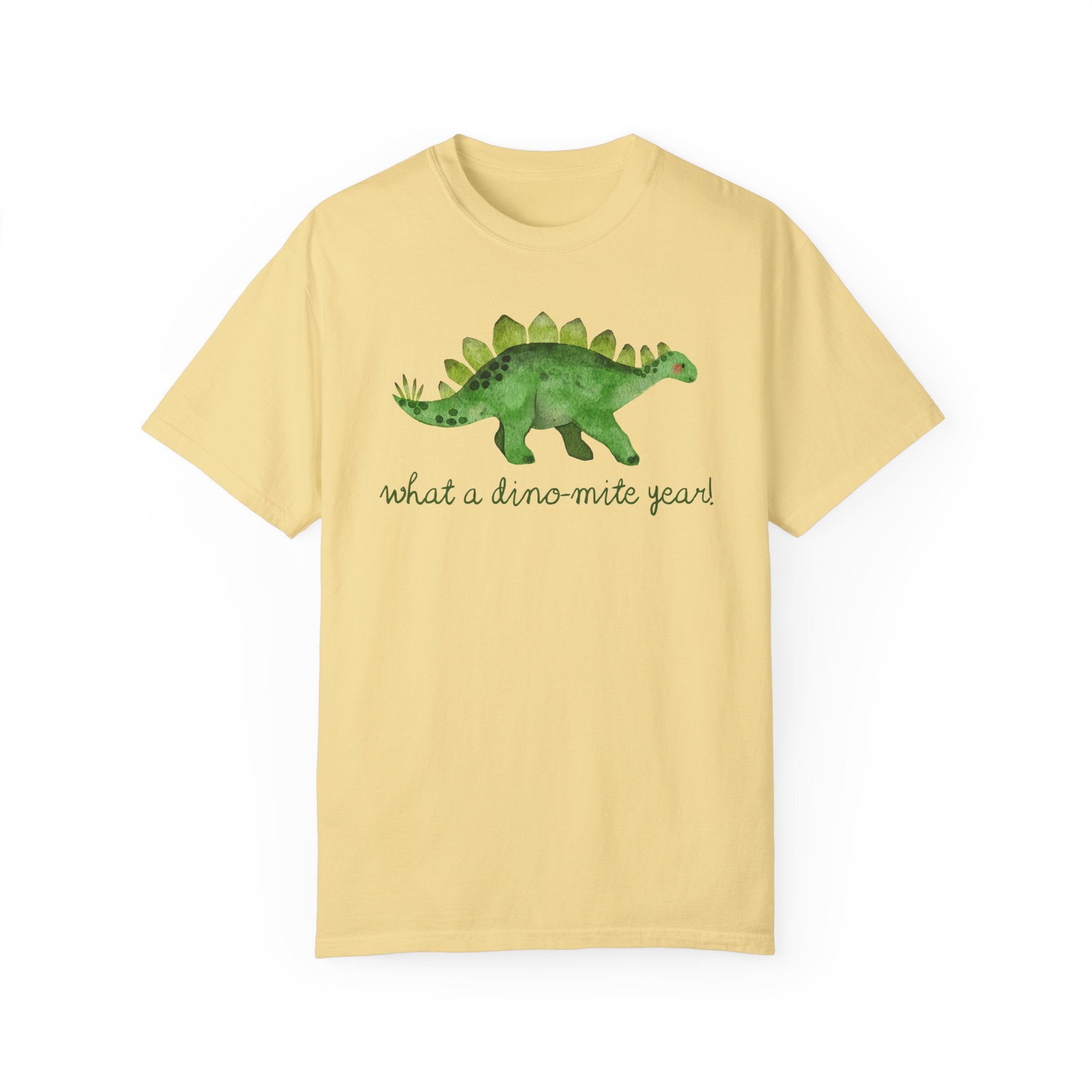 Last Day of School Dinosaur Tee Shirt for Kindergarten Teacher or Science Teacher: What a Dino - Mite Year! Funny Saying Class Dismissed Tee - Opal and June