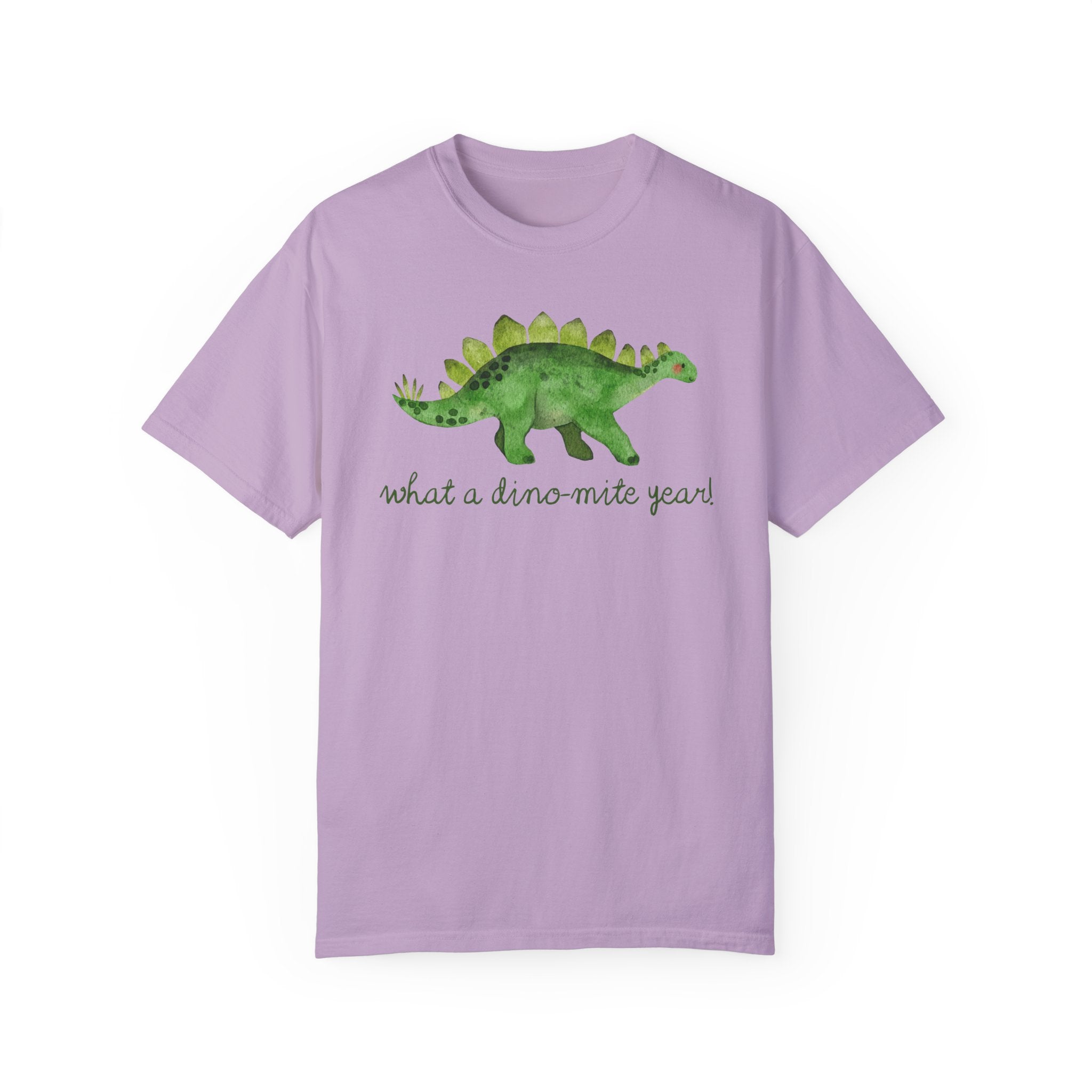 Last Day of School Dinosaur Tee Shirt for Kindergarten Teacher or Science Teacher: What a Dino - Mite Year! Funny Saying Class Dismissed Tee - Opal and June
