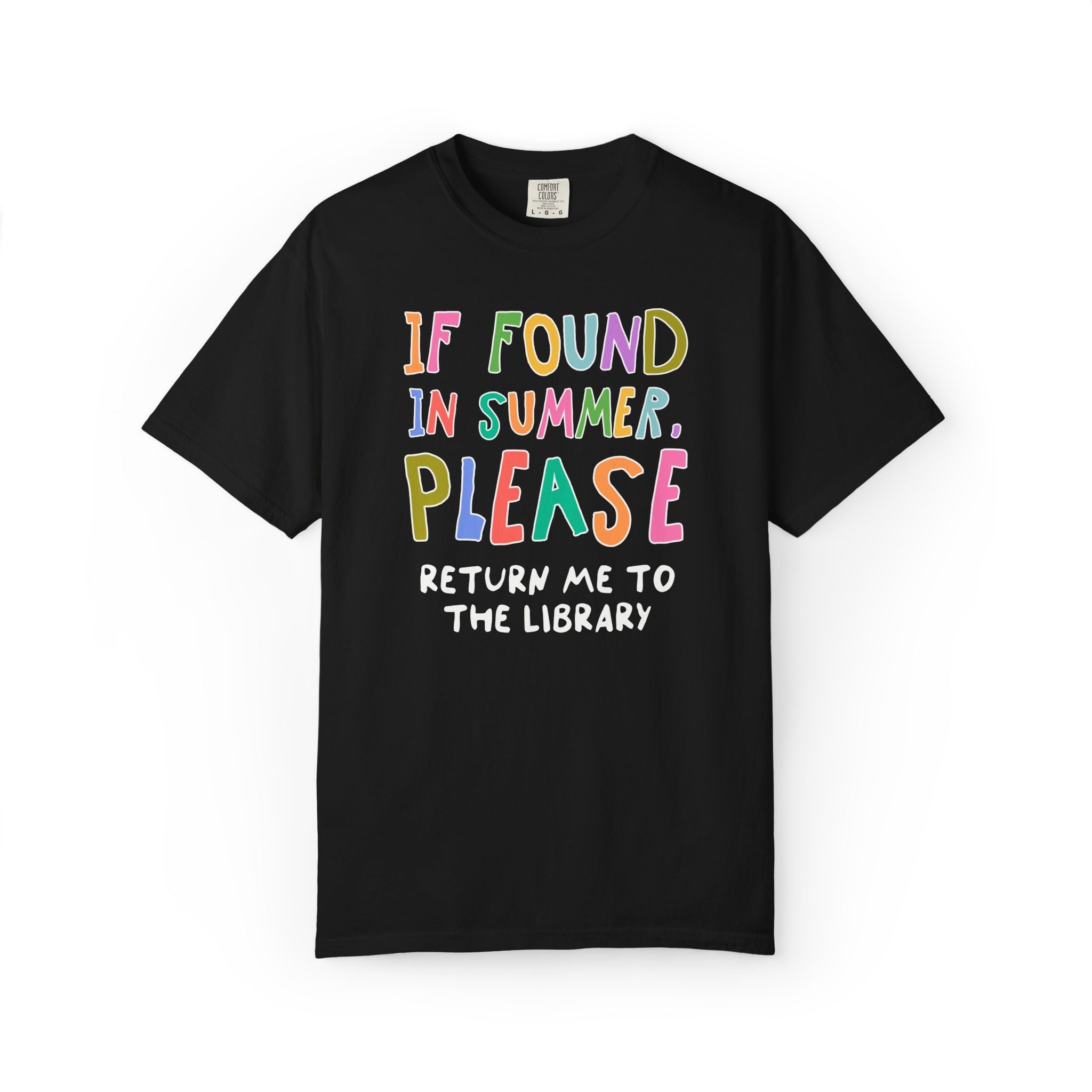Last Day of School Matching Teacher T-Shirt for Elementary School Teachers or High School Staff: If Found This Summer, Silly 90s Aesthetic - Opal and June