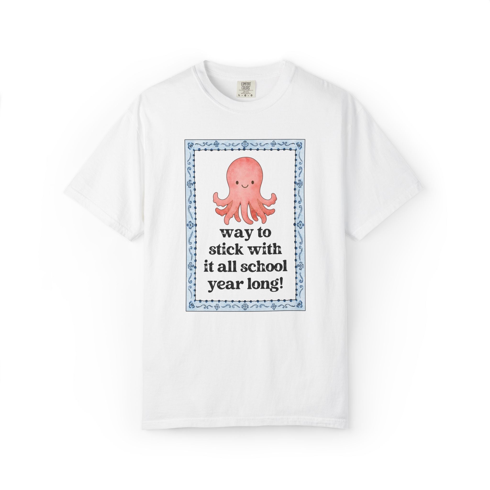 Last Day of School Nostalgic Ocean Animal Tee Shirt: Matching Teacher T-Shirt, End of the School Year, Silly Animal Lover Whale Turtle Tee - Opal and June