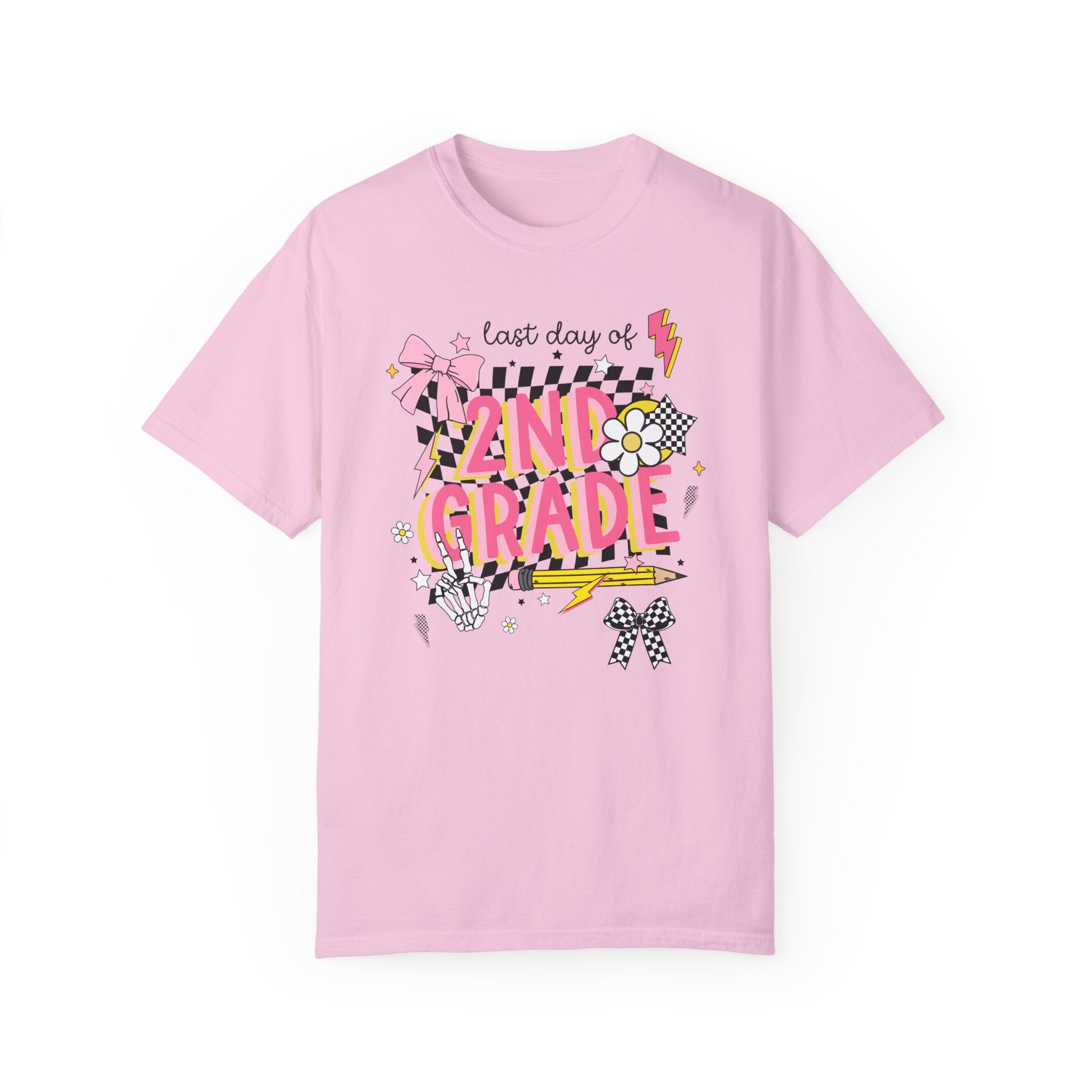 Last Day of School Second Grade Teacher Tee Shirt: Cute Nineties Throwback T-Shirt for Second Grade Crew, 2nd Grade Teaching Assistant Tee - Opal and June