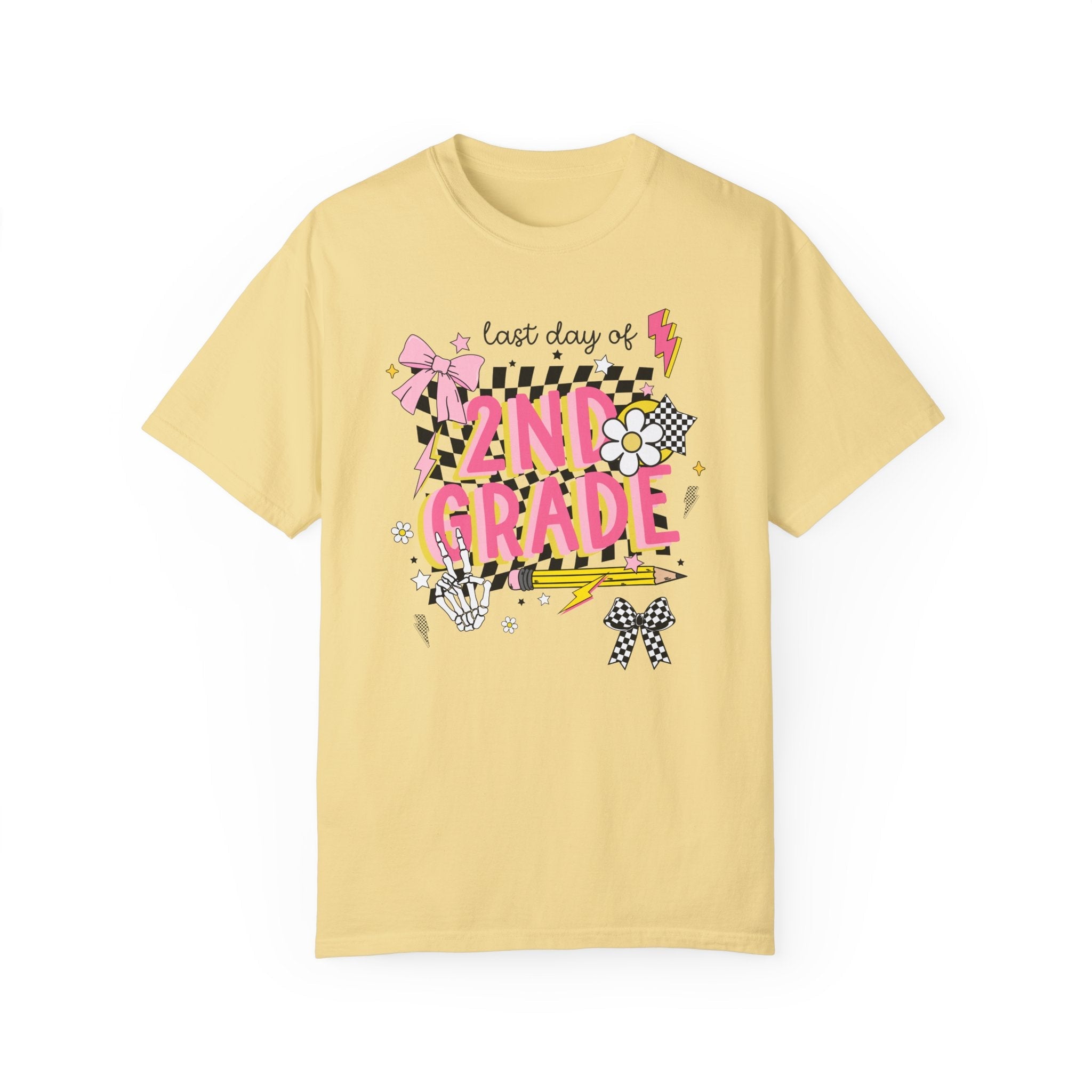 Last Day of School Second Grade Teacher Tee Shirt: Cute Nineties Throwback T-Shirt for Second Grade Crew, 2nd Grade Teaching Assistant Tee - Opal and June