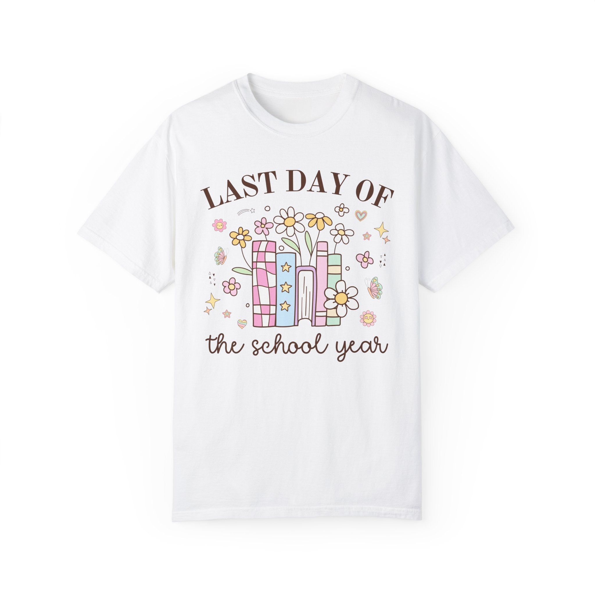 Last Day of School Teacher or School Principal Tee Shirt: Cute Bookish Class Dismissed T-Shirt, Out for Summer Elementary or Preschool Tee - Opal and June