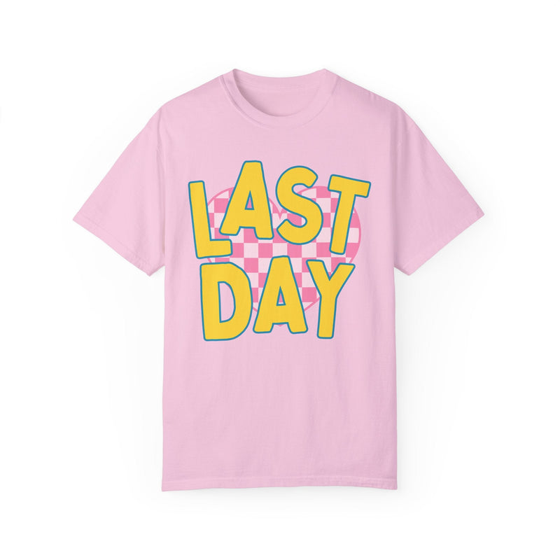 Last Day of School Teacher T-Shirt with Cute Retro Aesthetic, End of School Class Dismissed Shirt, Matching Kindergarten or First Grade Crew - Opal and June