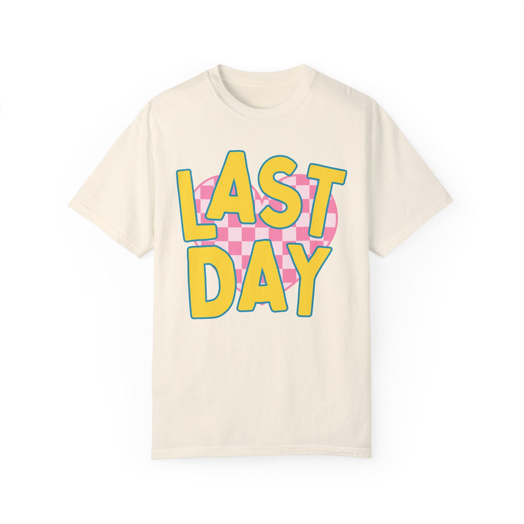 Last Day of School Teacher T-Shirt with Cute Retro Aesthetic, End of School Class Dismissed Shirt, Matching Kindergarten or First Grade Crew - Opal and June