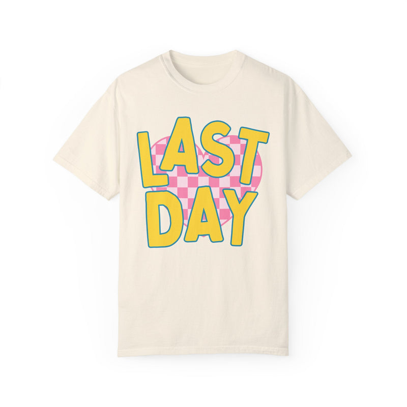 Last Day of School Teacher T-Shirt with Cute Retro Aesthetic, End of School Class Dismissed Shirt, Matching Kindergarten or First Grade Crew - Opal and June