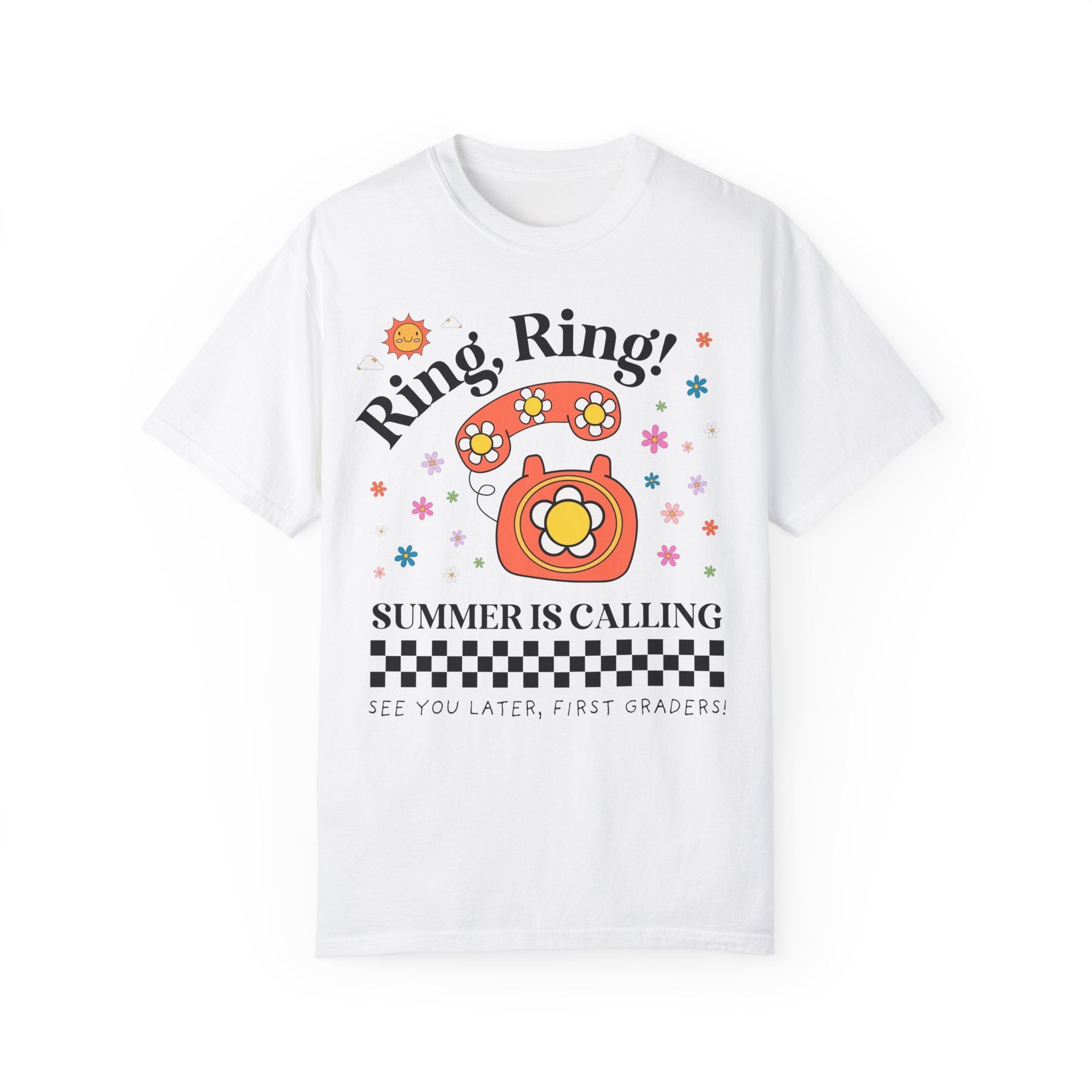 Last Day of School Teacher Tee Shirt for Kindergarten Teacher or First Grade Teacher: Funny Saying End of School Year 90s Aesthetic T-Shirt - Opal and June