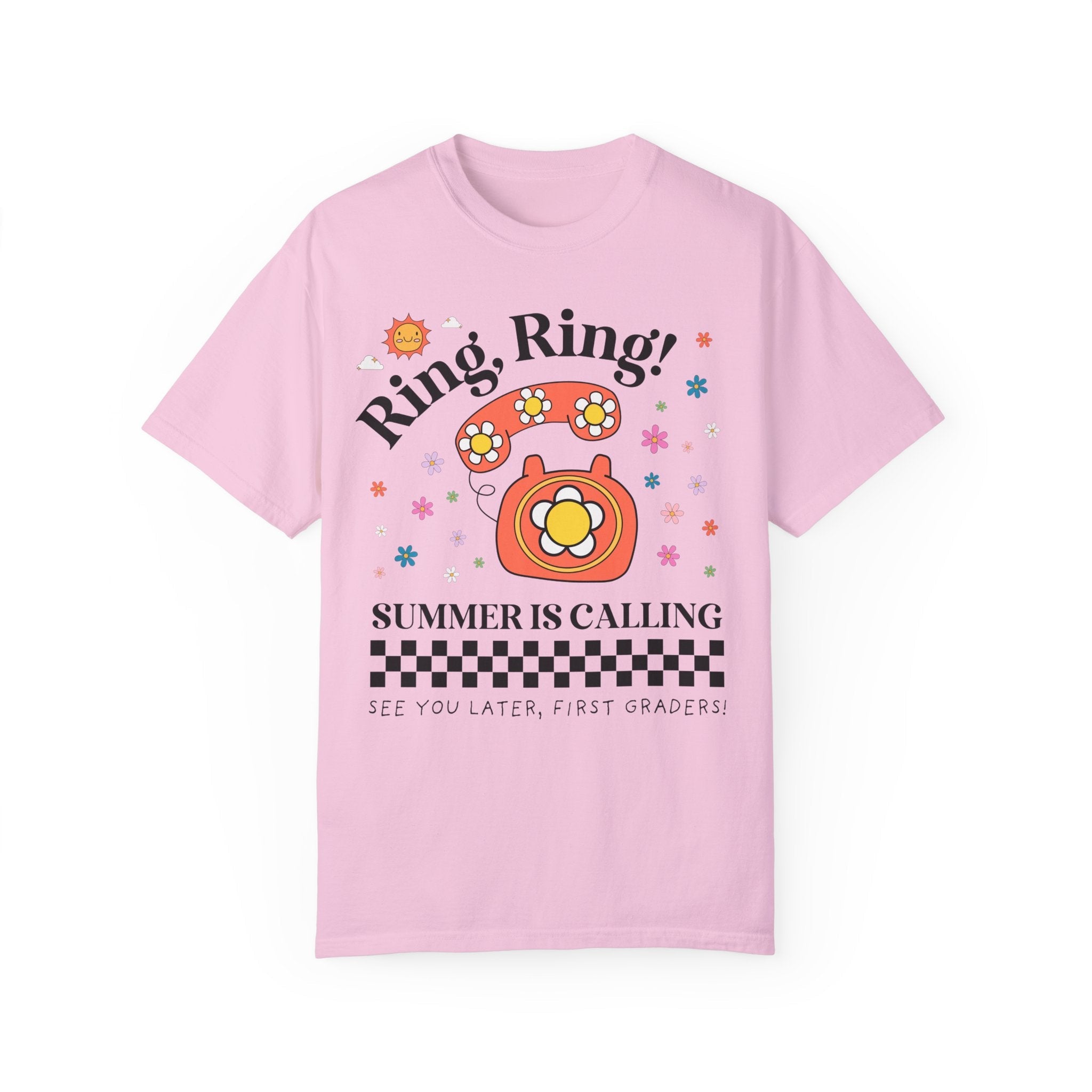 Last Day of School Teacher Tee Shirt for Kindergarten Teacher or First Grade Teacher: Funny Saying End of School Year 90s Aesthetic T-Shirt - Opal and June