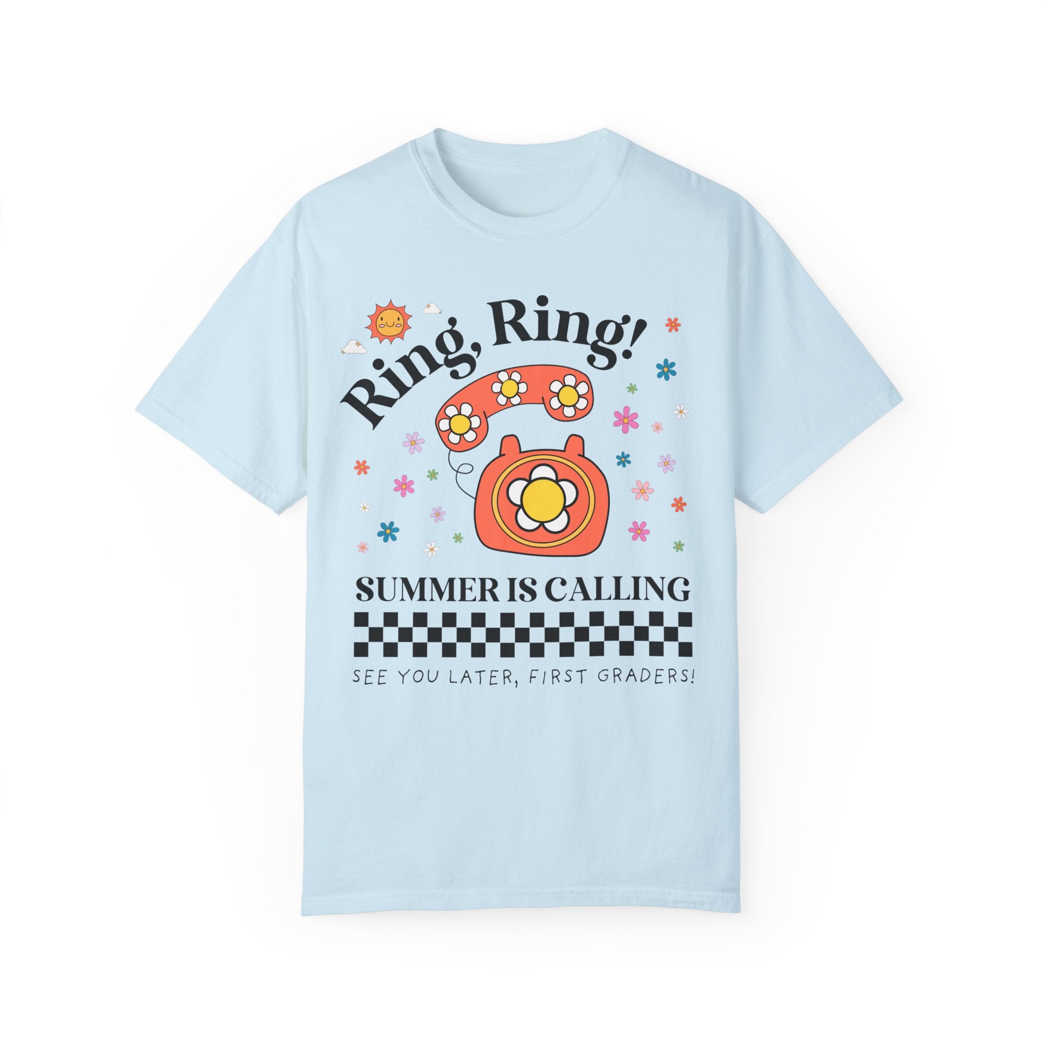 Last Day of School Teacher Tee Shirt for Kindergarten Teacher or First Grade Teacher: Funny Saying End of School Year 90s Aesthetic T-Shirt - Opal and June