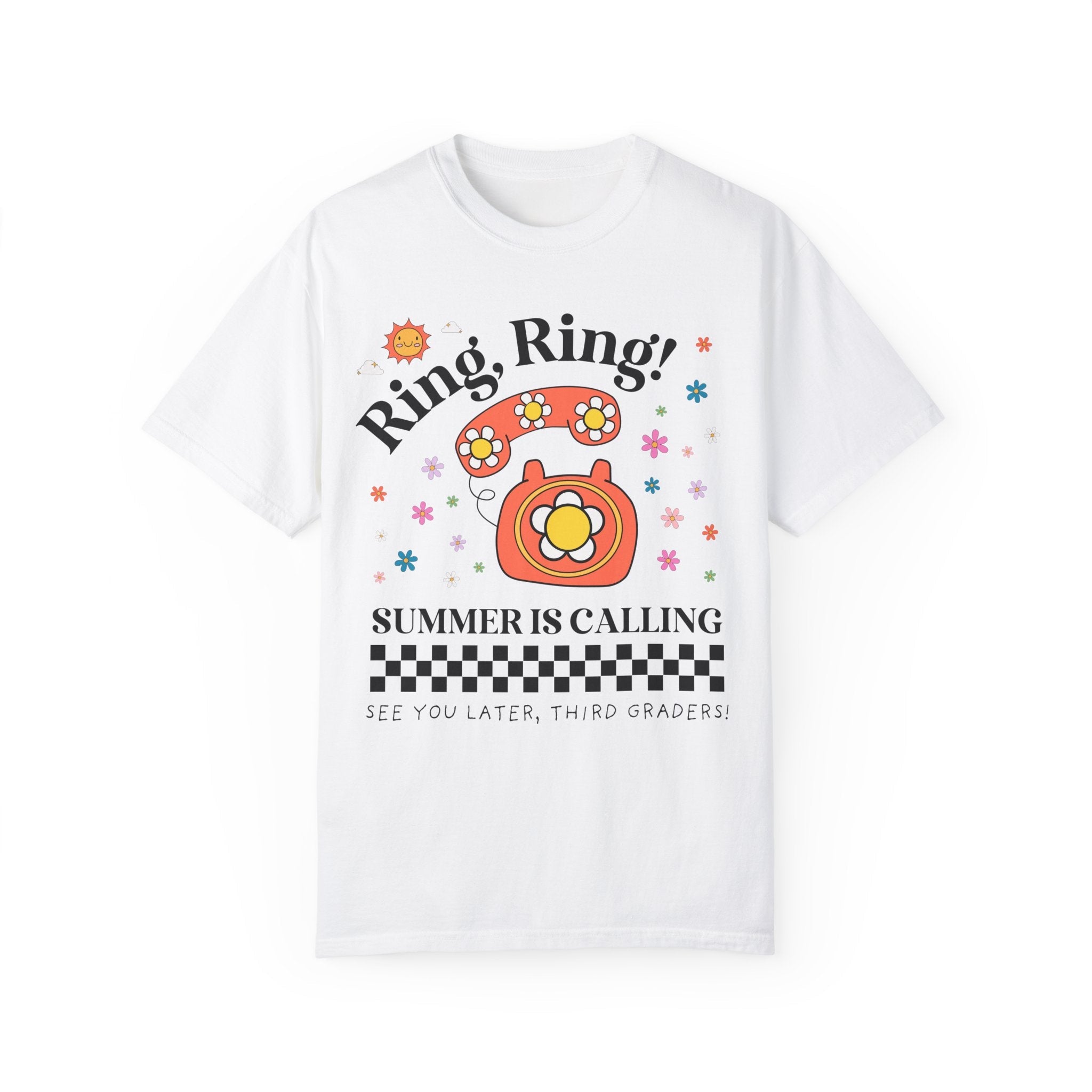 Last Day of School Teacher Tee Shirt for Second Grade Teacher or Third Grade Teacher: Funny Saying End of School Year 90s Aesthetic T-Shirt - Opal and June