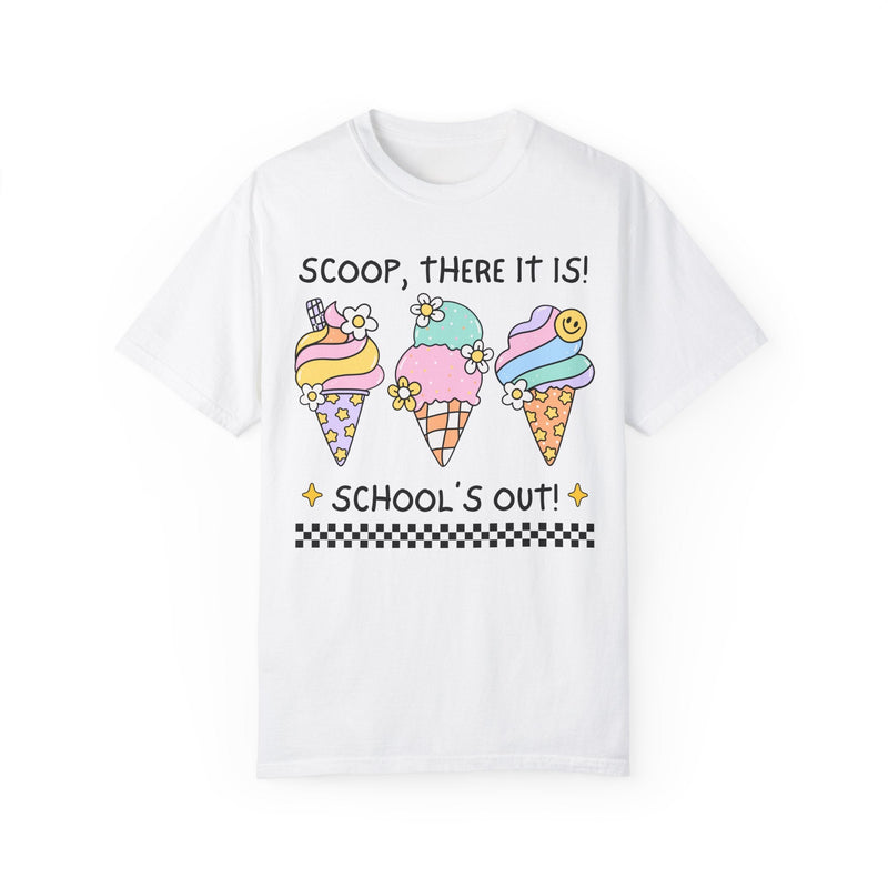 Last Day of School Tee Shirt for Kindergarten Teacher, First Grade Crew: Funny Saying End of School Year Tee with Ice Cream, Class Dismissed - Opal and June