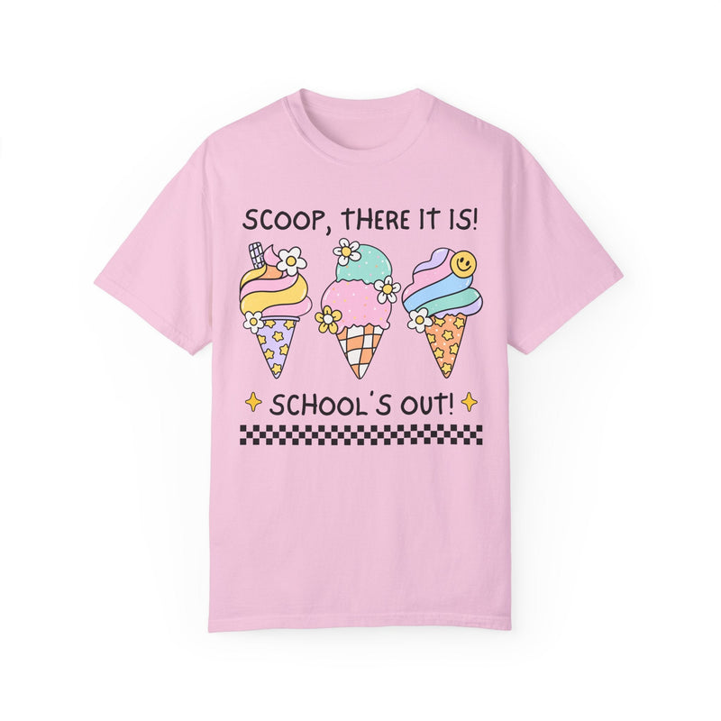 Last Day of School Tee Shirt for Kindergarten Teacher, First Grade Crew: Funny Saying End of School Year Tee with Ice Cream, Class Dismissed - Opal and June