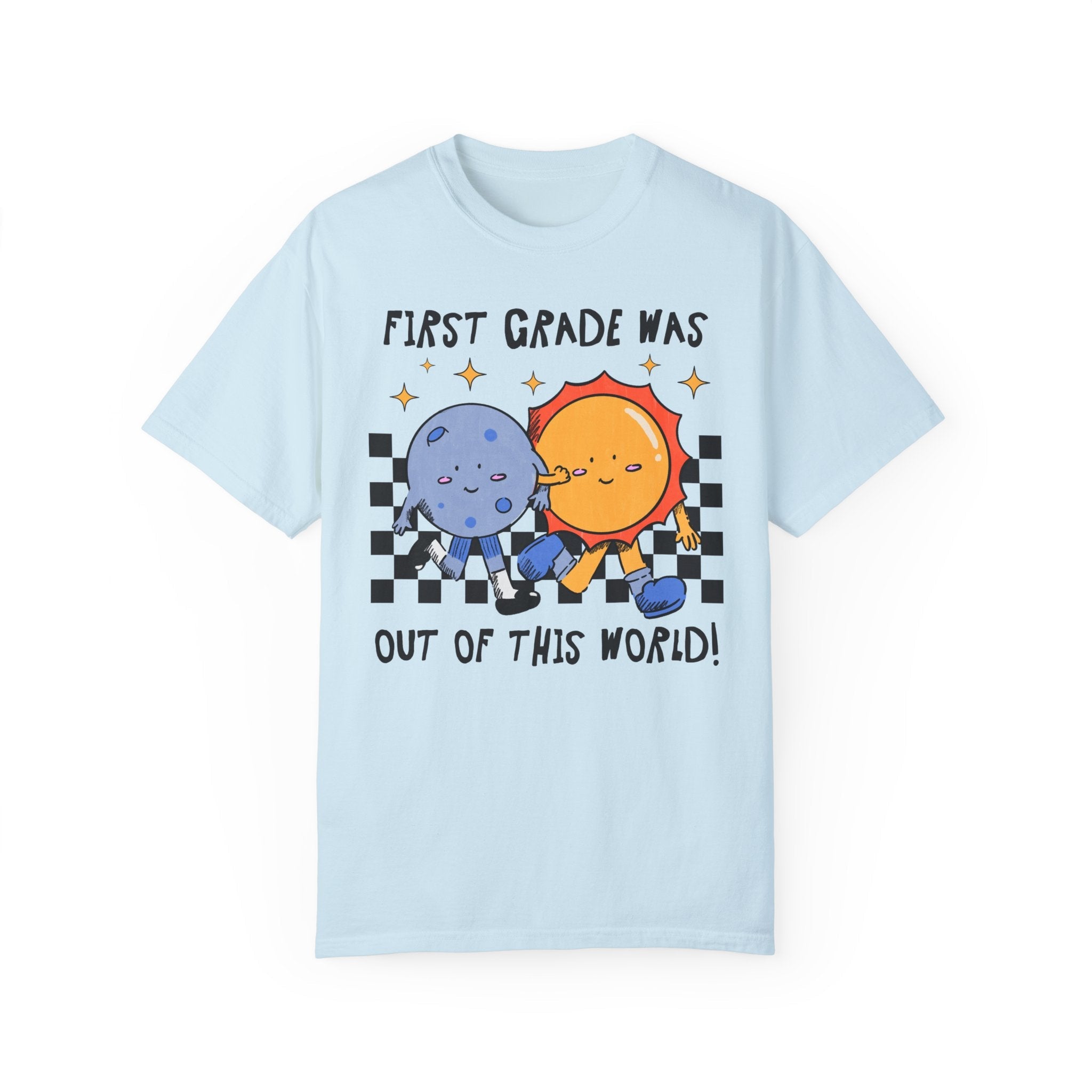 Last Day of School Tee Shirt: Funny Saying Space Lover Tee, End of School Year T-Shirt for First Grade Teacher, Matching First Grade Crew - Opal and June