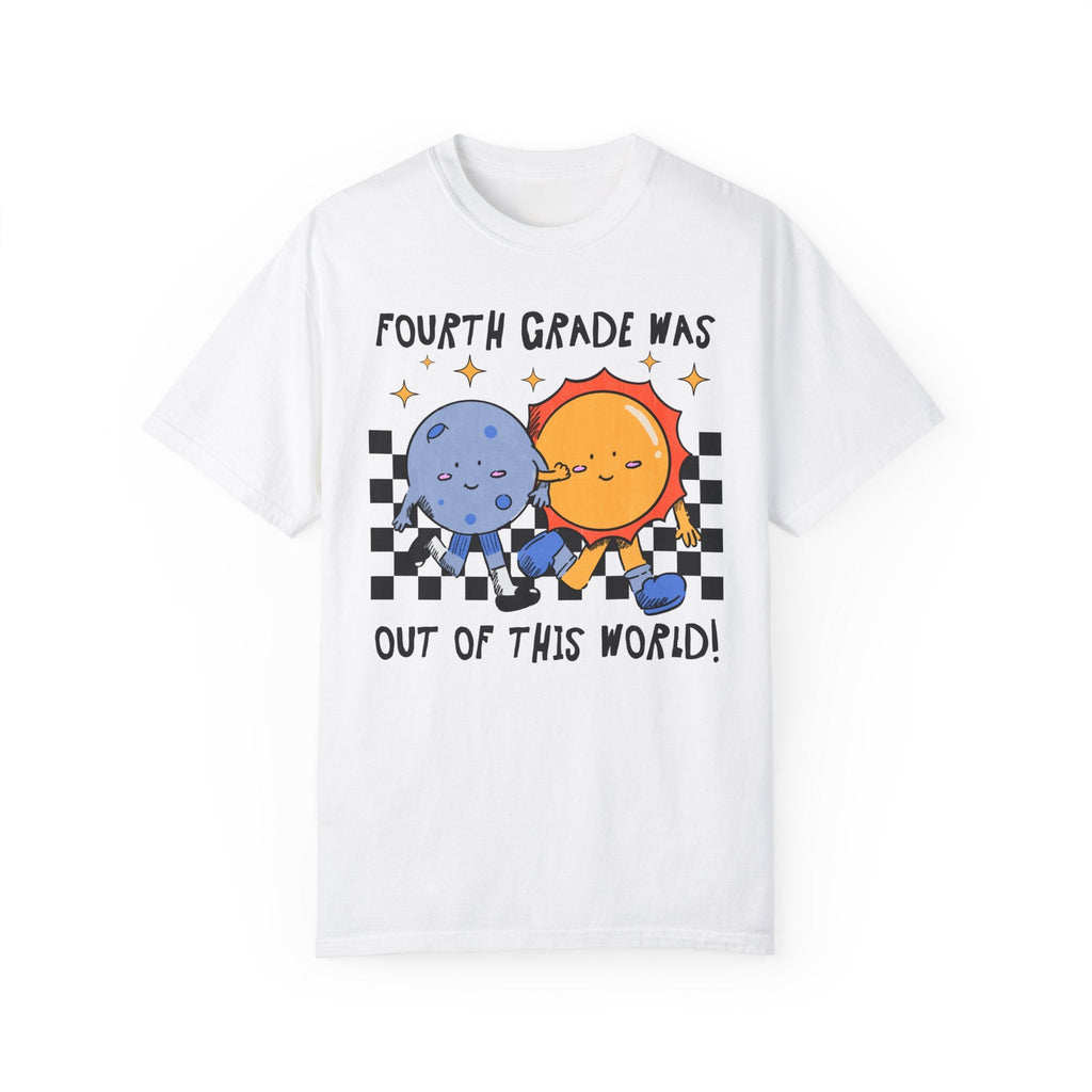 Last Day of School Tee Shirt: Funny Saying Space Lover Tee, End of School Year T-Shirt for Fourth Grade Teacher, Matching Fourth Grade Crew - Opal and June