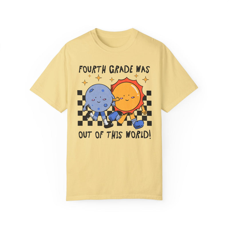 Last Day of School Tee Shirt: Funny Saying Space Lover Tee, End of School Year T-Shirt for Fourth Grade Teacher, Matching Fourth Grade Crew - Opal and June