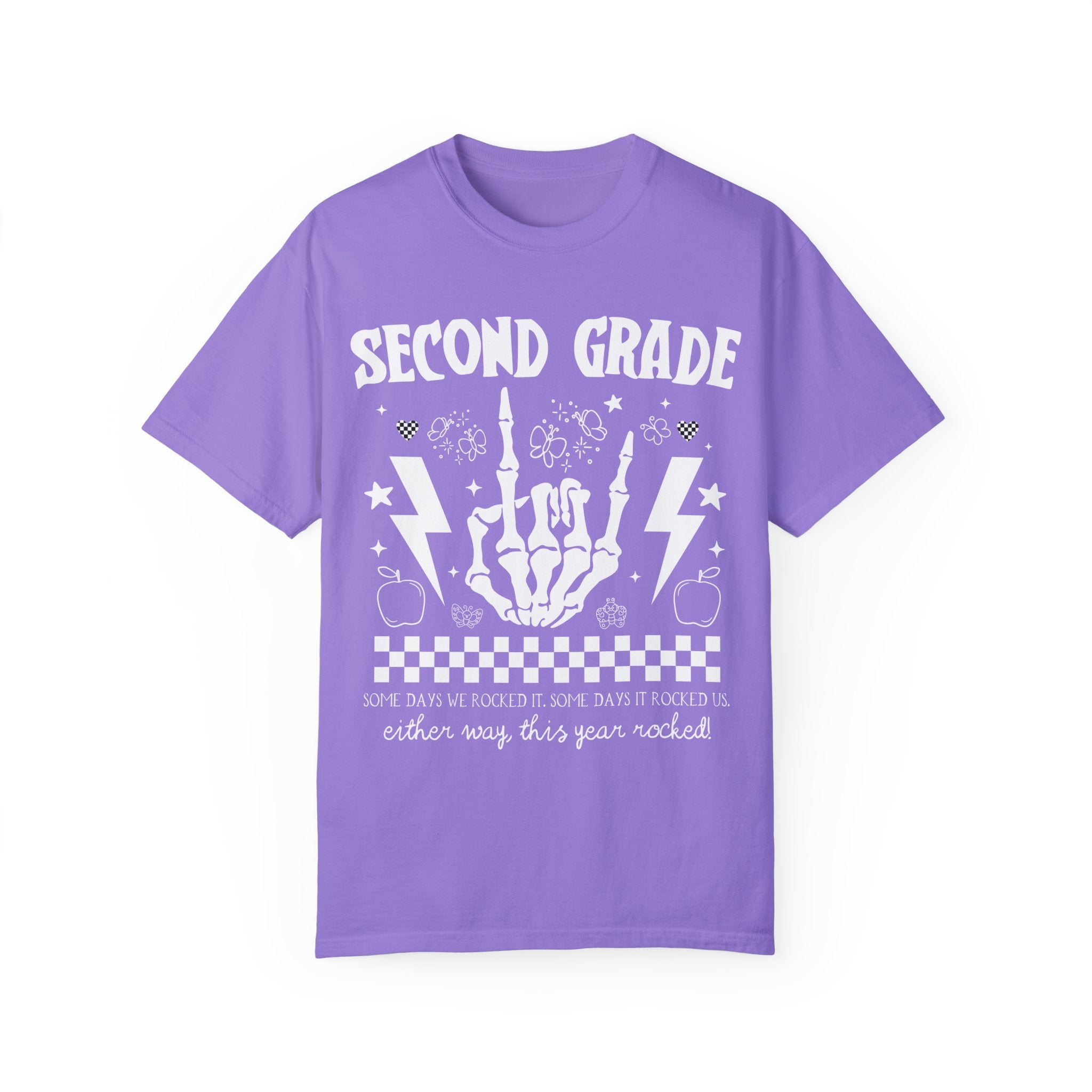 Last Day of School Third Grade Teacher Tee: This Year Rocked! Rocker Skeleton Shirt, Third Grade Crew, Teaching Assistant Class Dismissed - Opal and June