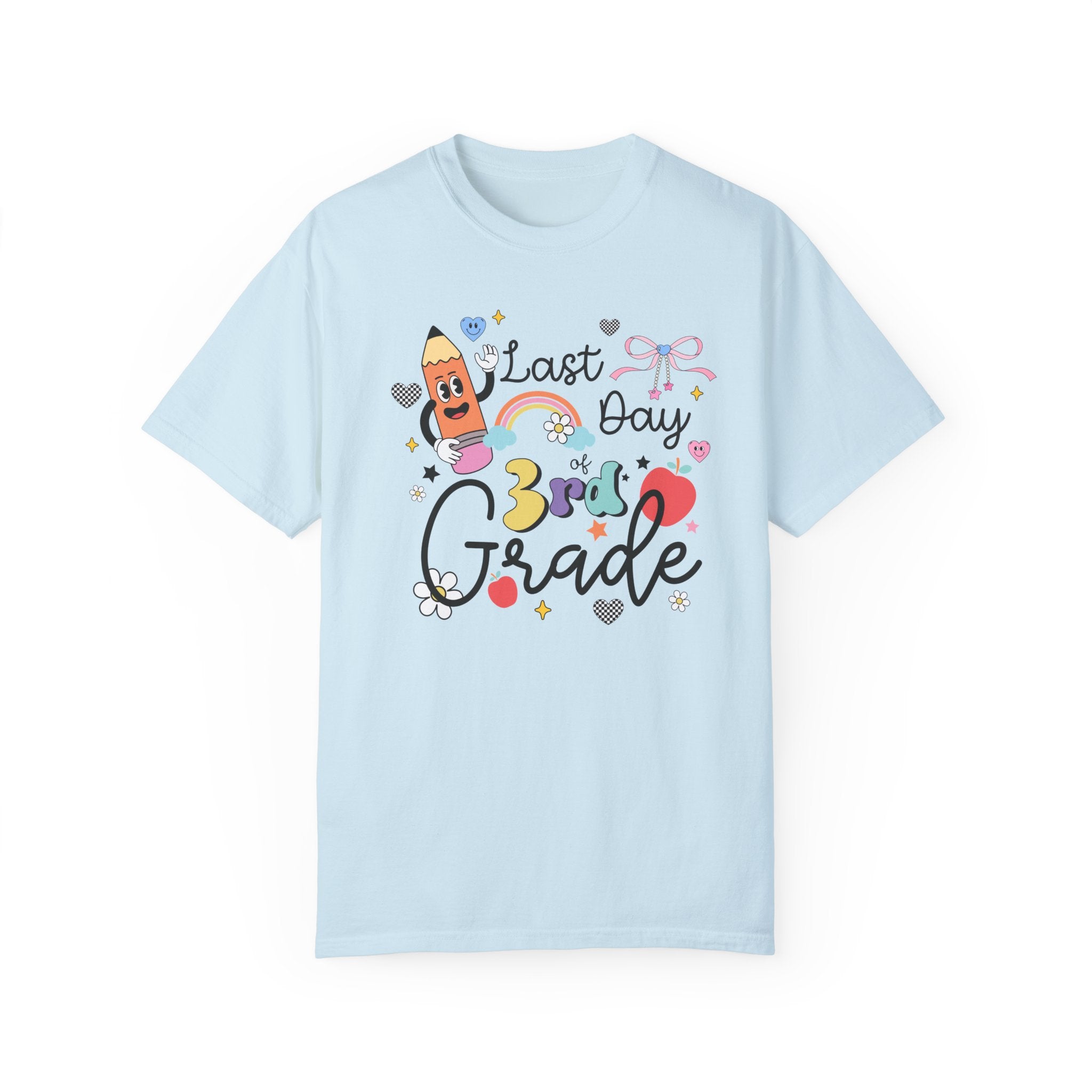 Last Day of Third Grade T-Shirt for Third Grade Teacher, Teaching Assistant Cute Retro Aesthetic End of School Year Matching Teacher Shirt - Opal and June