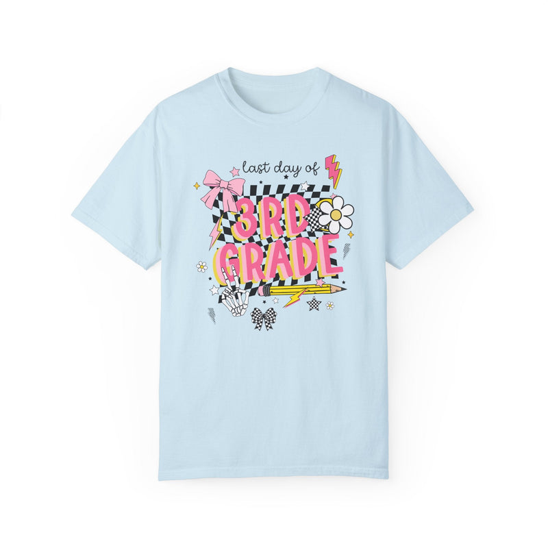 Last Day of Third Grade Tee Shirt, Third Grade Teacher, Colorful Early 2000s Aesthetic Tee, Skeleton Hands, Class Dismissed, School's Out - Opal and June