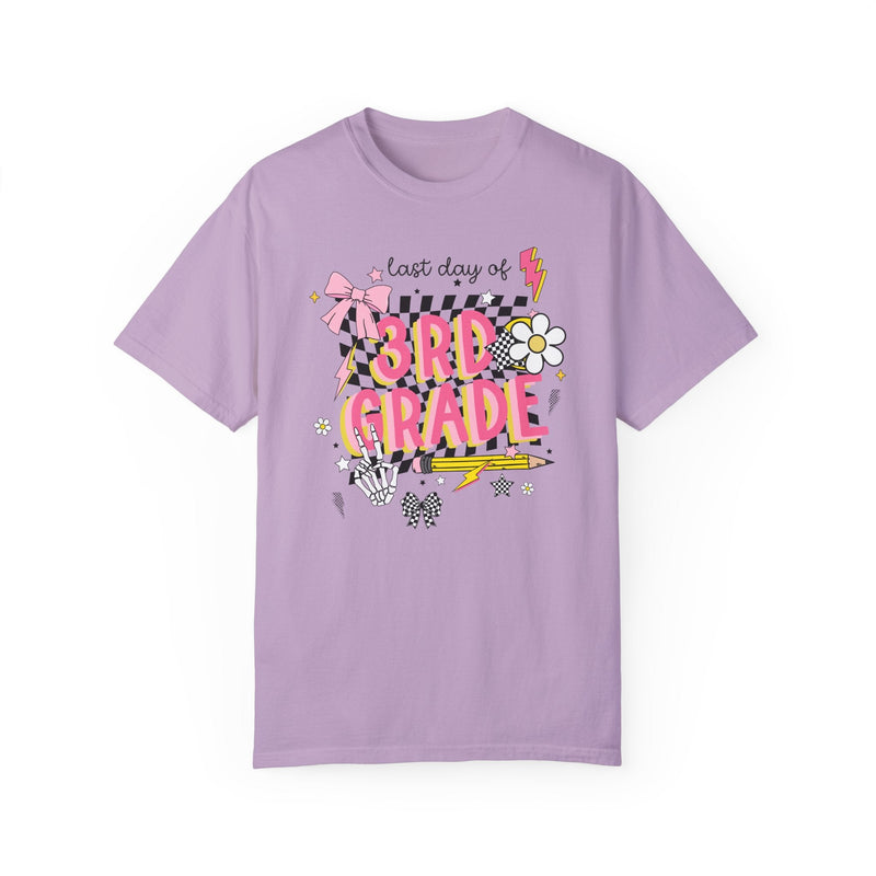 Last Day of Third Grade Tee Shirt, Third Grade Teacher, Colorful Early 2000s Aesthetic Tee, Skeleton Hands, Class Dismissed, School's Out - Opal and June