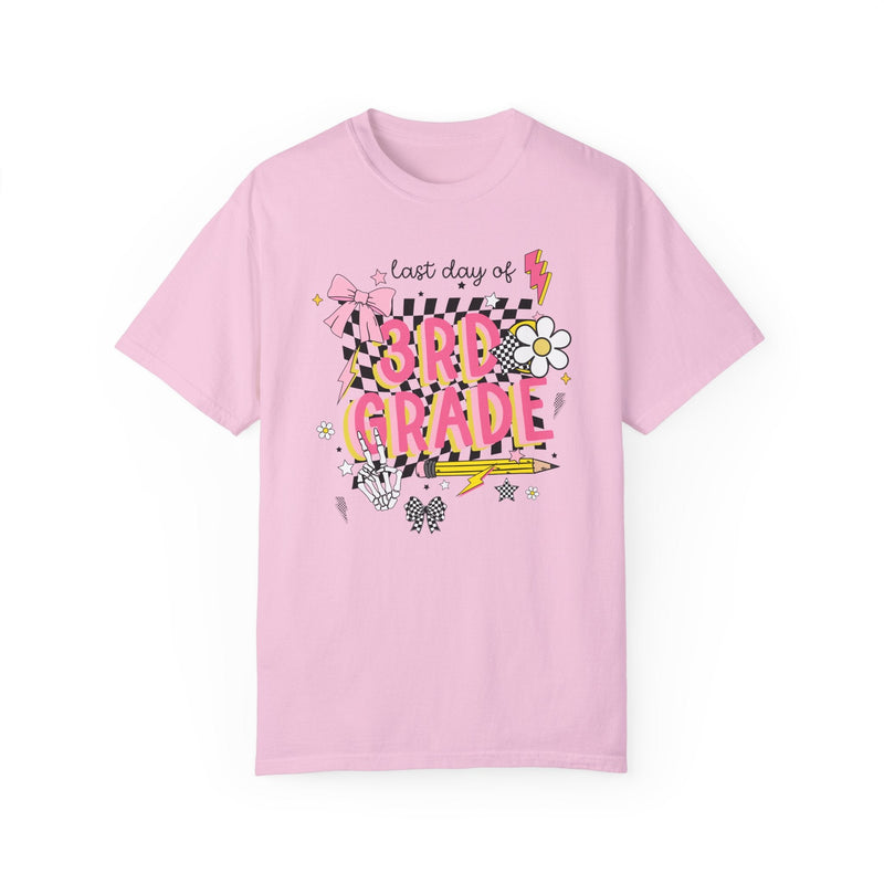 Last Day of Third Grade Tee Shirt, Third Grade Teacher, Colorful Early 2000s Aesthetic Tee, Skeleton Hands, Class Dismissed, School's Out - Opal and June