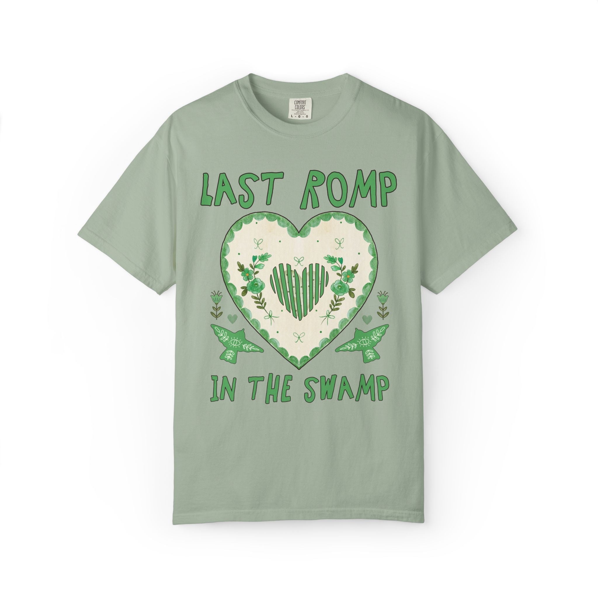 Last Romp Before the Swamp: Unhinged and Silly Bachelorette Party T-Shirt, Funky and Kitschy Wedding Vibes, T-Shirt for Newly Engaged Bride - Opal and June