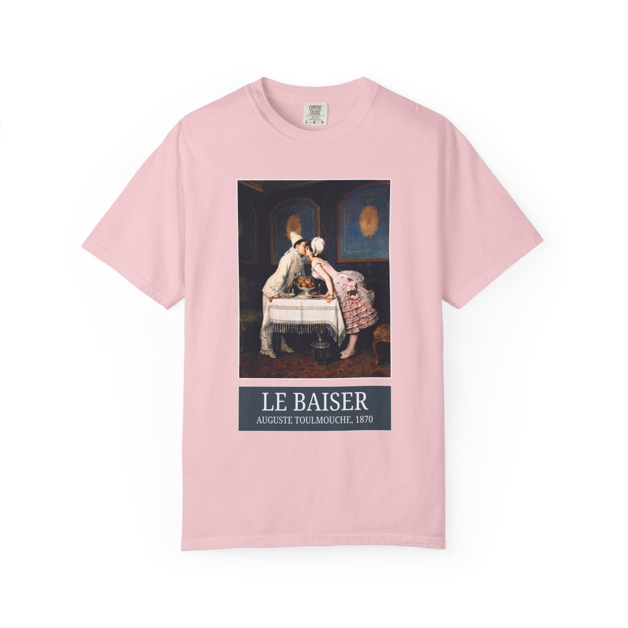 Le Baiser by Auguste Toulmouche Art History T-Shirt, Colorful Maximalist Tee for Artist, French and European 19th Century Art History Tee - Opal and June