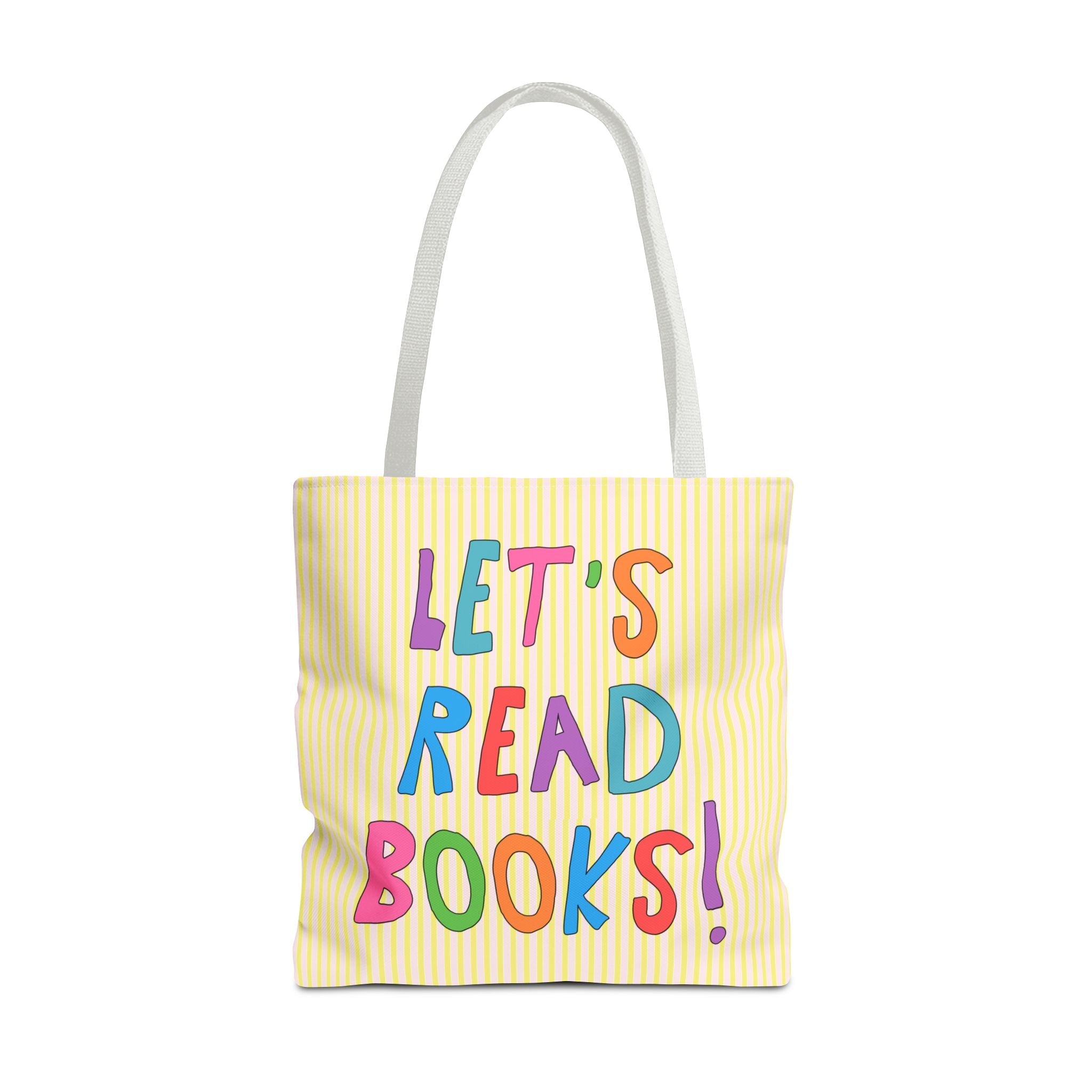 Let's Read Books: Elementary School Librarian or Reading Teacher Tote Back, Back to School, Cute Bookish Tote, Reading Month, Romance Reader - Opal and June