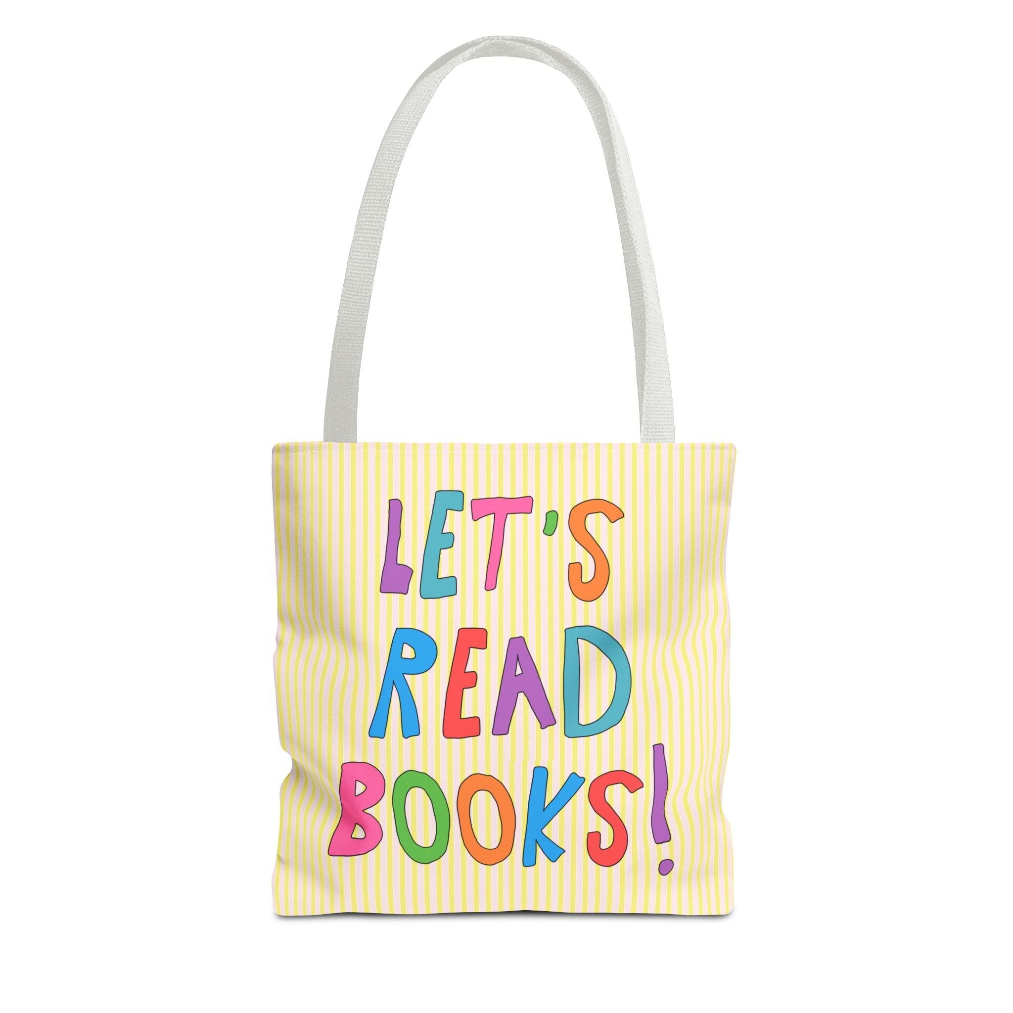 Let's Read Books: Elementary School Librarian or Reading Teacher Tote Back, Back to School, Cute Bookish Tote, Reading Month, Romance Reader - Opal and June