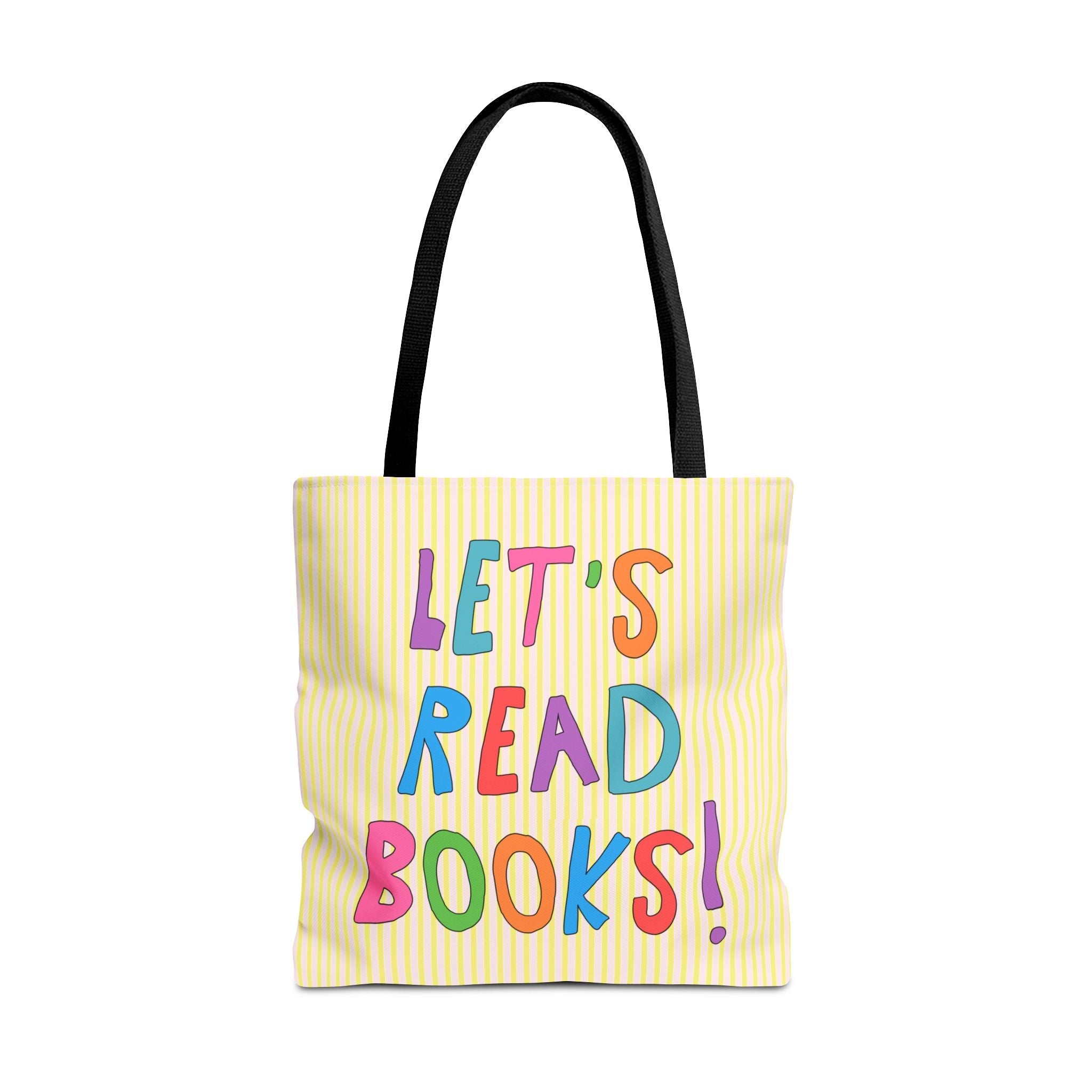 Let's Read Books: Elementary School Librarian or Reading Teacher Tote Back, Back to School, Cute Bookish Tote, Reading Month, Romance Reader - Opal and June