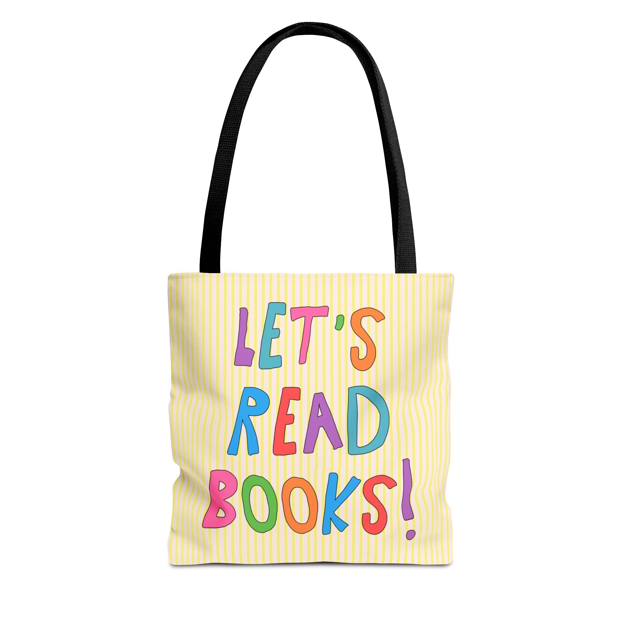 Let's Read Books: Elementary School Librarian or Reading Teacher Tote Back, Back to School, Cute Bookish Tote, Reading Month, Romance Reader - Opal and June