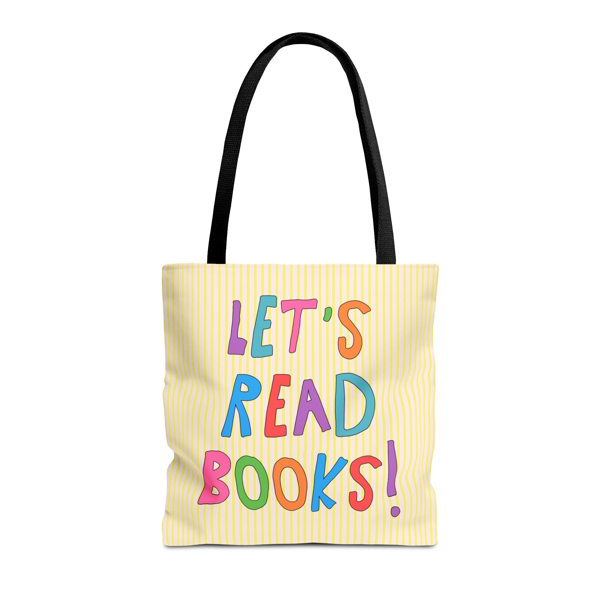 Let's Read Books: Elementary School Librarian or Reading Teacher Tote Back, Back to School, Cute Bookish Tote, Reading Month, Romance Reader - Opal and June