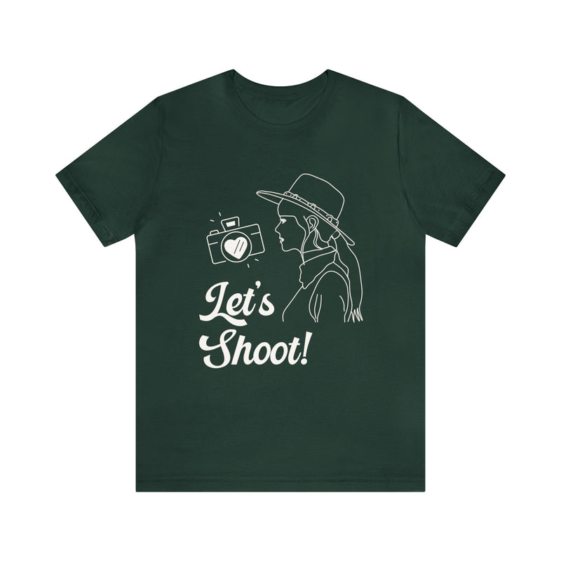 Let's Shoot! | Funny Western Aesthetic Tee Shirt for Wedding Photographer - Opal and June