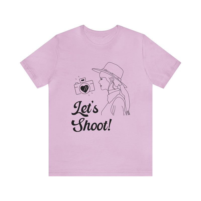 Let's Shoot! | Funny Western Aesthetic Tee Shirt for Wedding Photographer - Opal and June