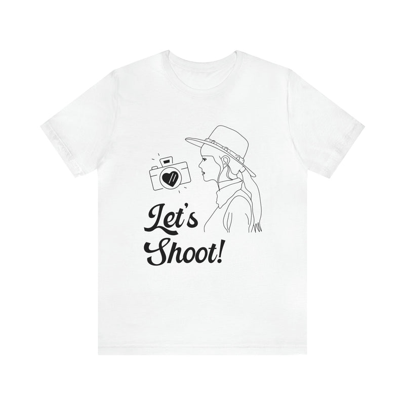 Let's Shoot! | Funny Western Aesthetic Tee Shirt for Wedding Photographer - Opal and June