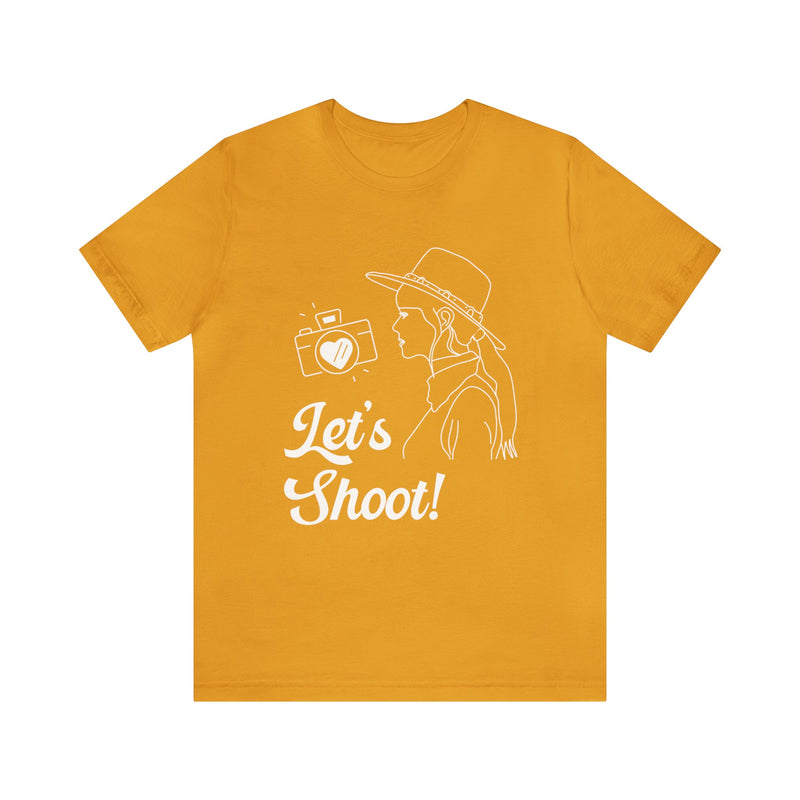 Let's Shoot! | Funny Western Aesthetic Tee Shirt for Wedding Photographer - Opal and June