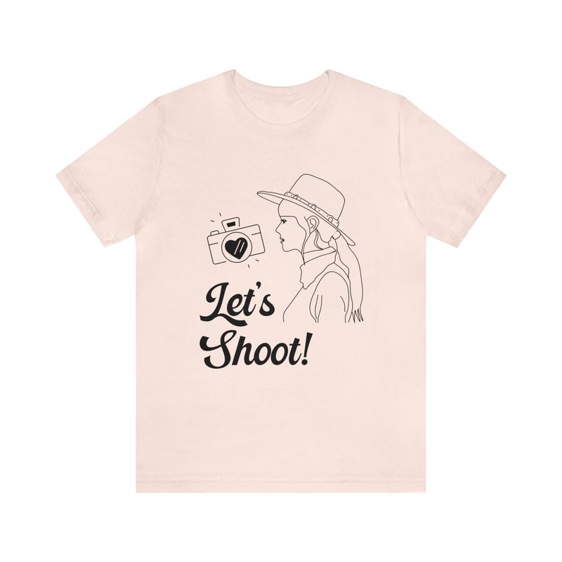 Let's Shoot! | Funny Western Aesthetic Tee Shirt for Wedding Photographer - Opal and June