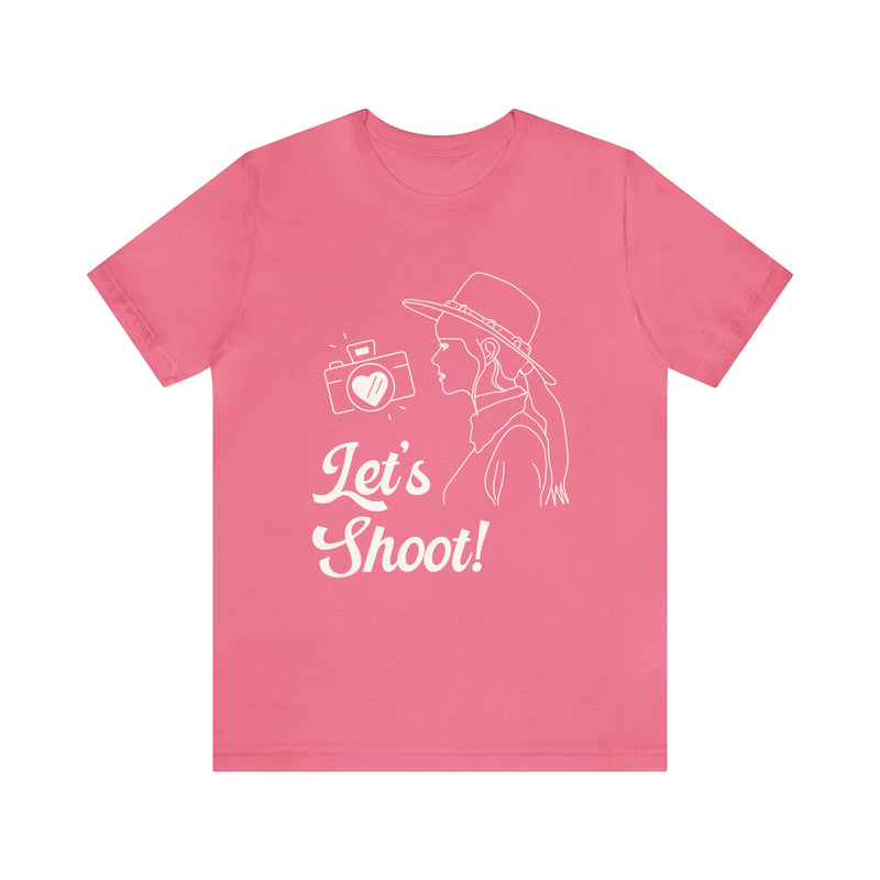 Let's Shoot! | Funny Western Aesthetic Tee Shirt for Wedding Photographer - Opal and June