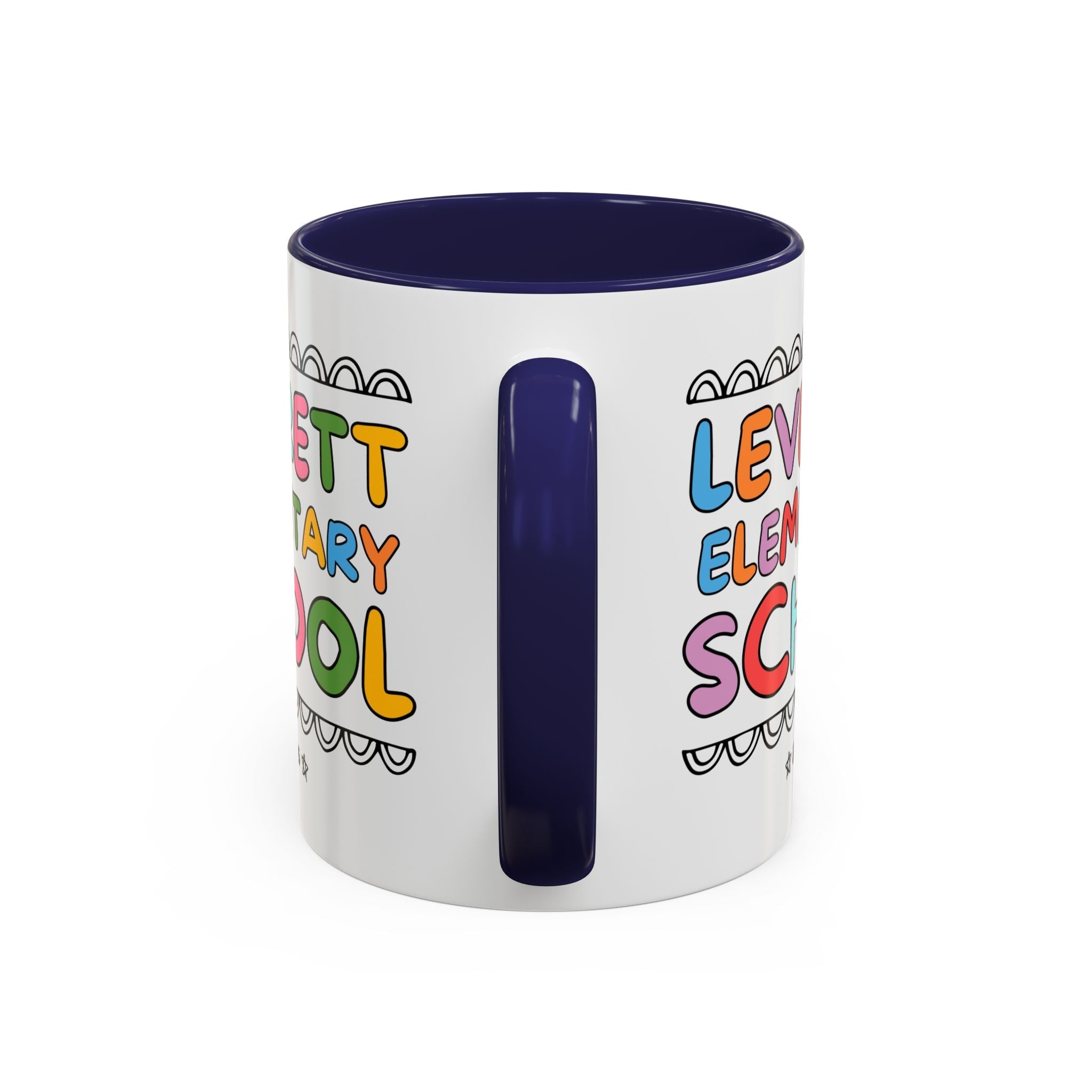 Leverett Elementary School 11 Oz Coffee Mug: Rainbow Letters - Opal and June