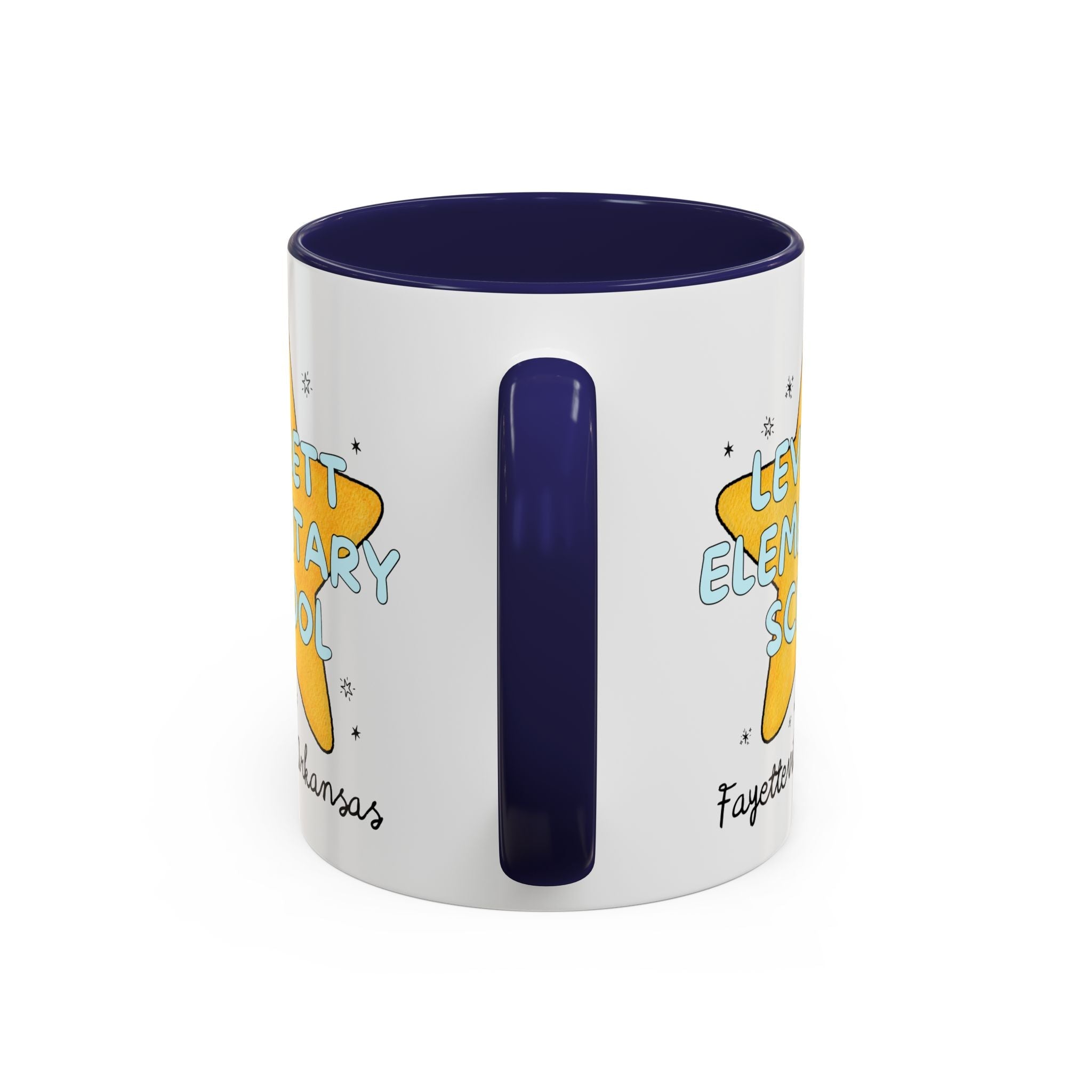 Leverett Elementary School Coffee Mug: Star Design | FPS + Opal and June 11 Oz Coffee Mug, Fayetteville Public Schools - Opal and June