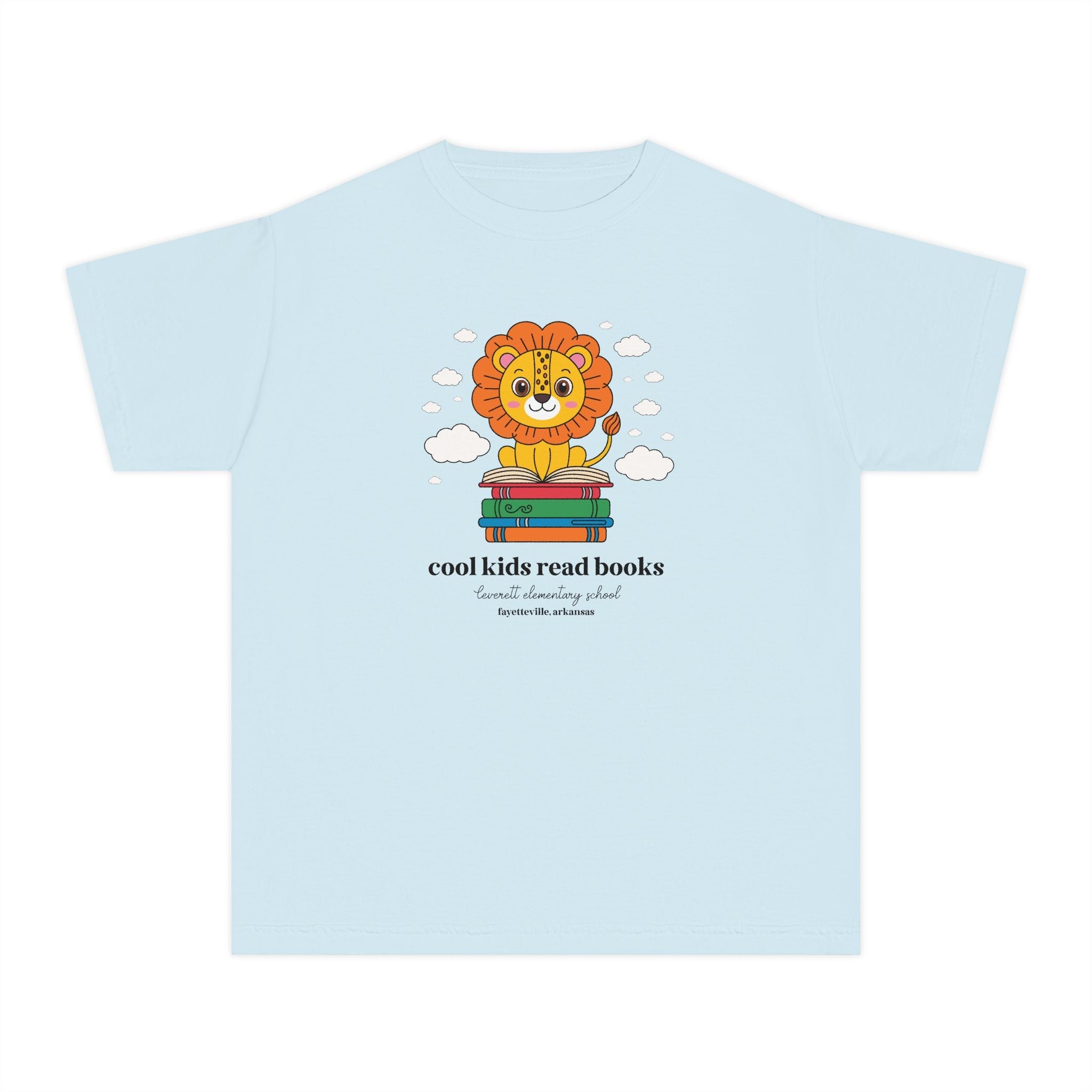 Leverett Elementary School Kids Tee Shirt: Cool Kids Read Books | FPS + Opal and June Kids Tee Shirt, Fayetteville Public Schools - Opal and June