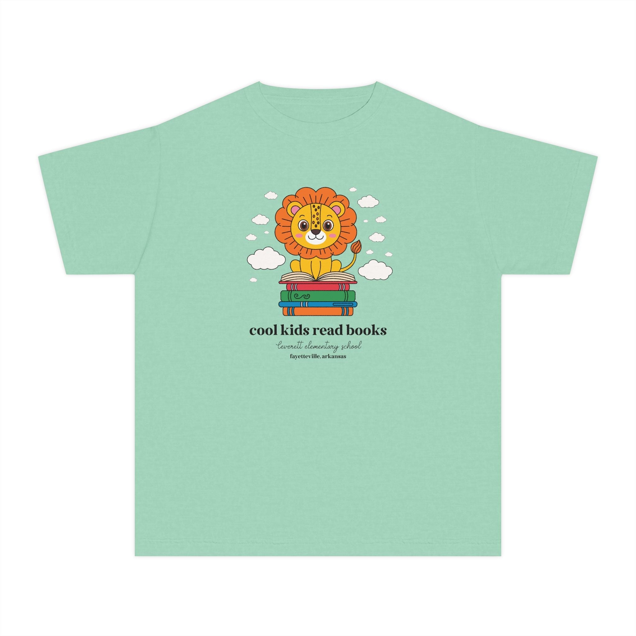 Leverett Elementary School Kids Tee Shirt: Cool Kids Read Books | FPS + Opal and June Kids Tee Shirt, Fayetteville Public Schools - Opal and June