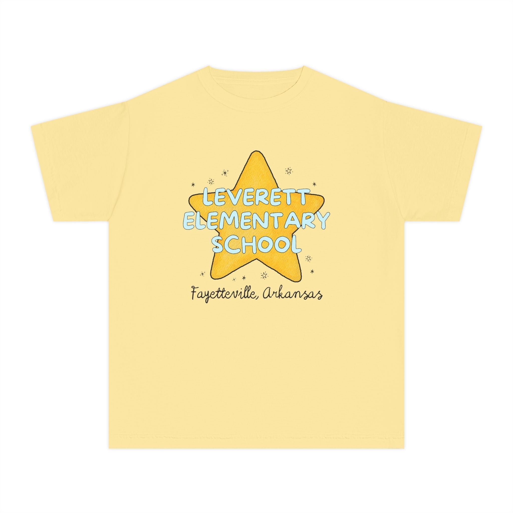 Leverett Elementary School Kids Tee Shirt: Star Design | FPS + Opal and June Kids Tee Shirt, Fayetteville Public Schools - Opal and June
