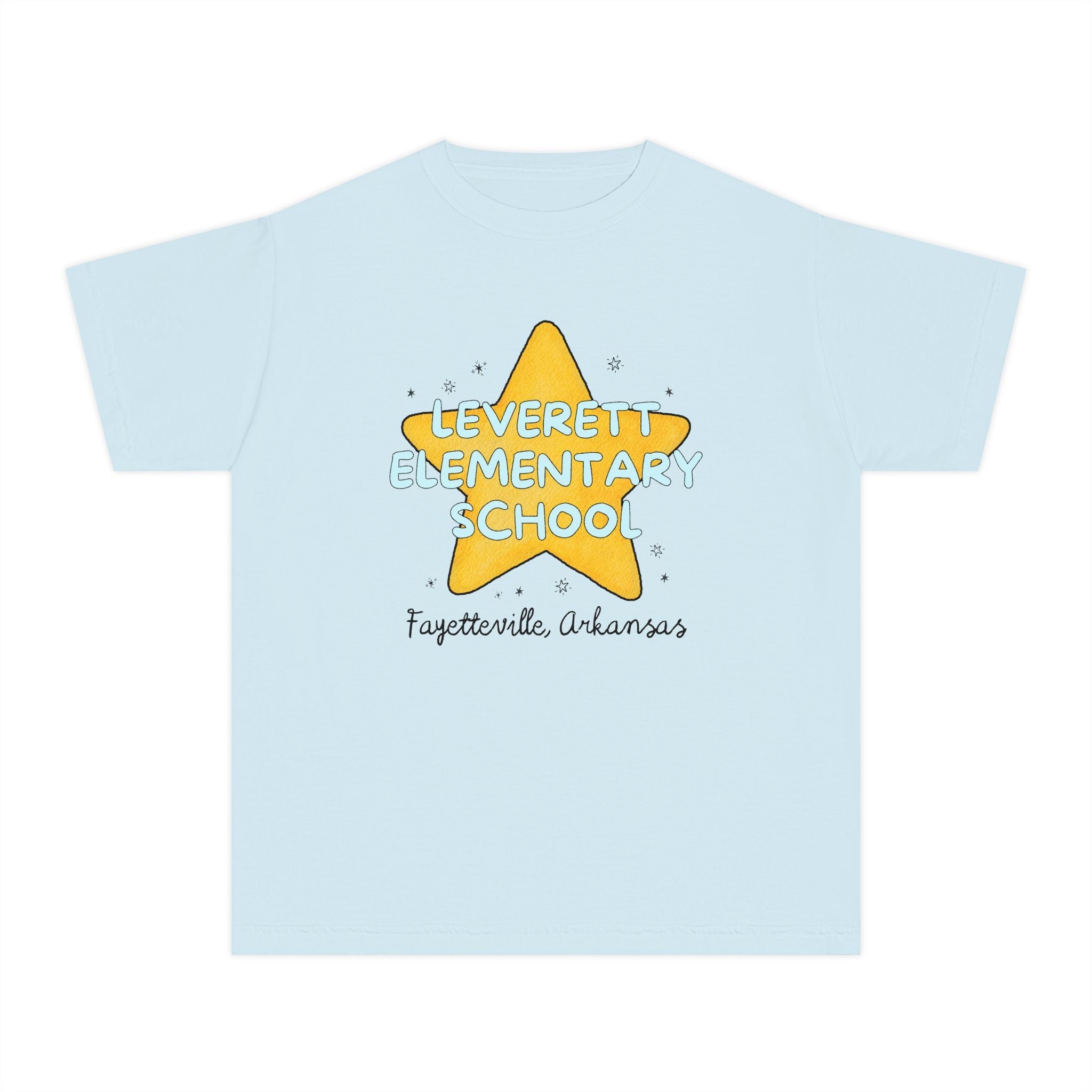 Leverett Elementary School Kids Tee Shirt: Star Design | FPS + Opal and June Kids Tee Shirt, Fayetteville Public Schools - Opal and June