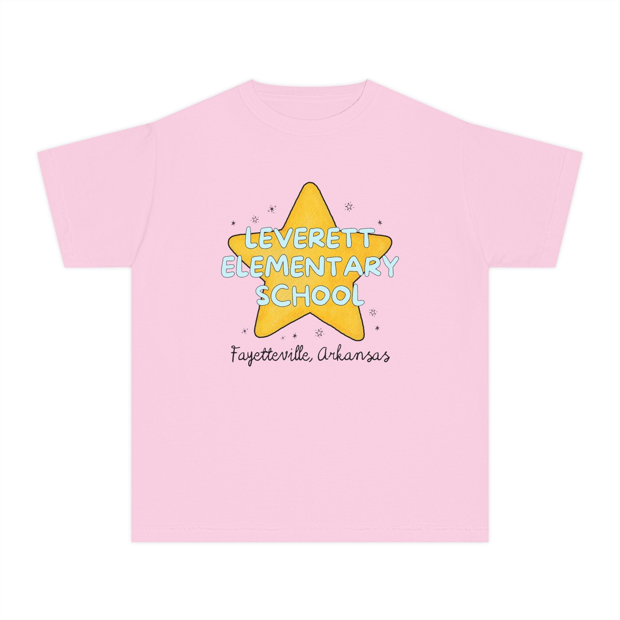 Leverett Elementary School Kids Tee Shirt: Star Design | FPS + Opal and June Kids Tee Shirt, Fayetteville Public Schools - Opal and June